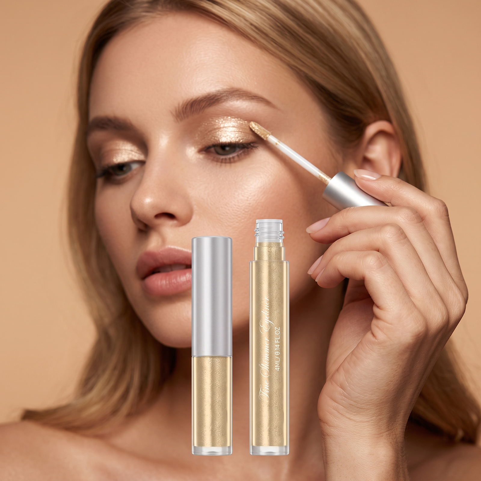 (Icy Pale Blue) Liquid Eyeliner Eyeshadow Shiny Smooth Flowing Natural Color Rendering Daily Versatile Gorgeous Eye Makeup Cosmetic
