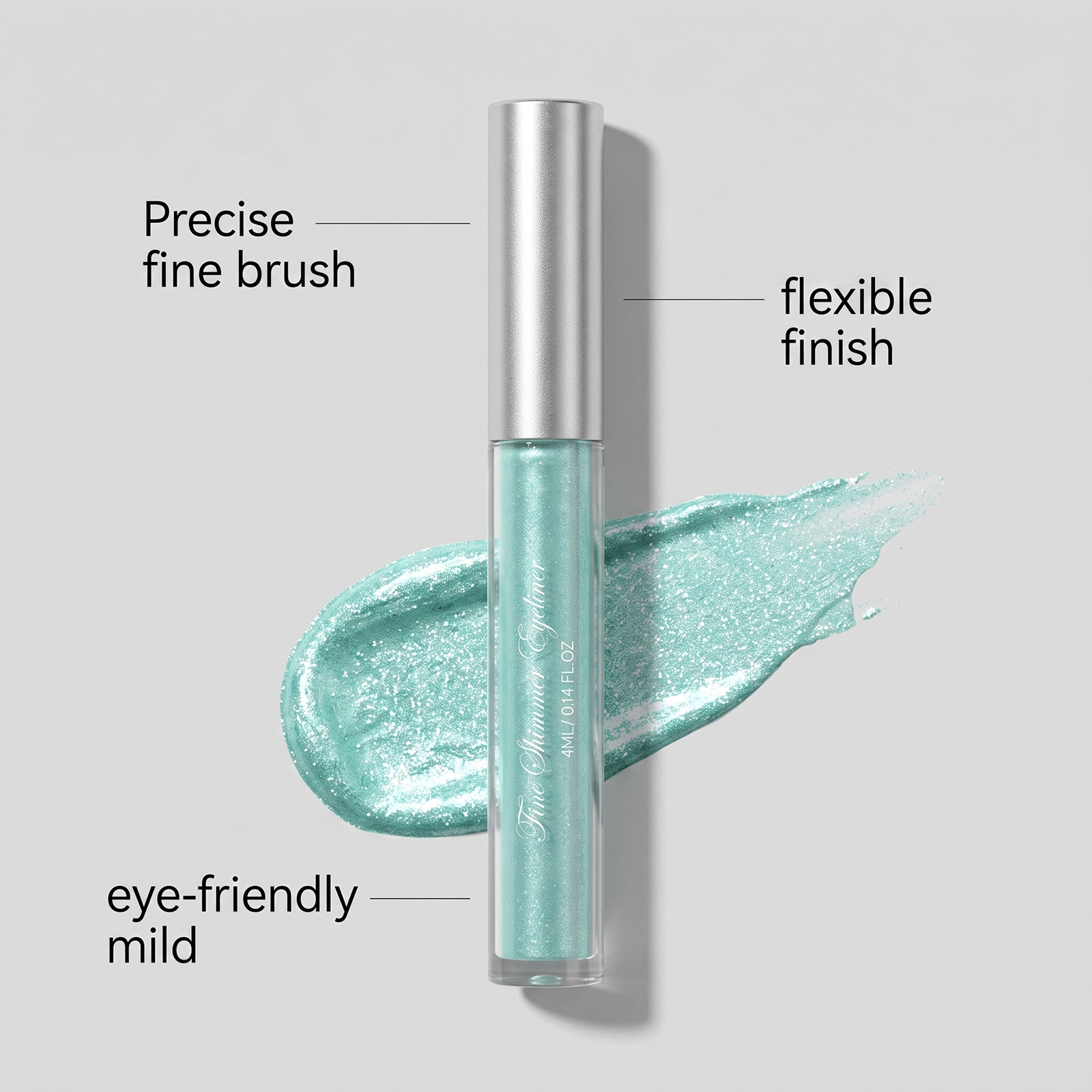 (Icy Pale Blue) Liquid Eyeliner Eyeshadow Shiny Smooth Flowing Natural Color Rendering Daily Versatile Gorgeous Eye Makeup Cosmetic