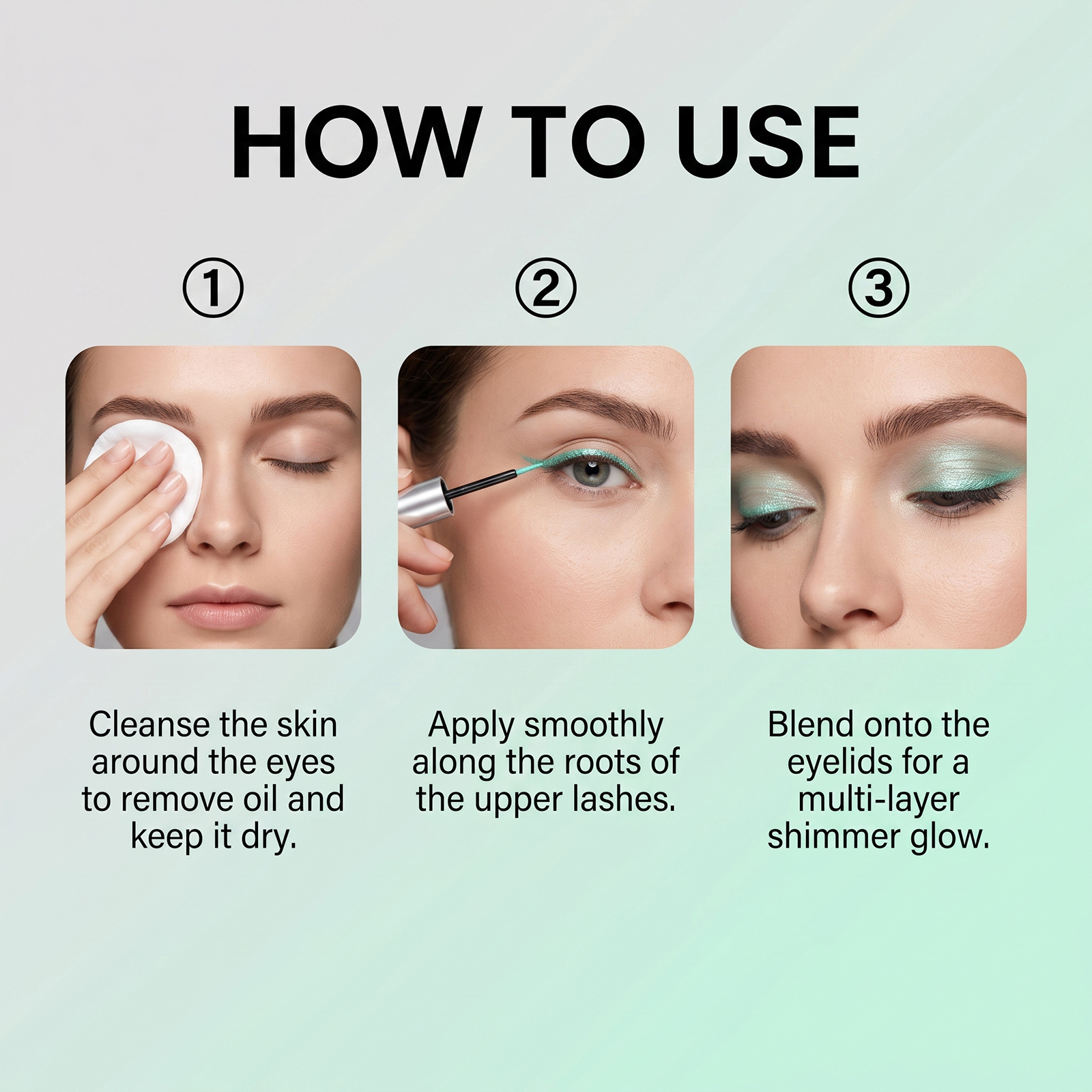 (Icy Pale Blue) Liquid Eyeliner Eyeshadow Shiny Smooth Flowing Natural Color Rendering Daily Versatile Gorgeous Eye Makeup Cosmetic
