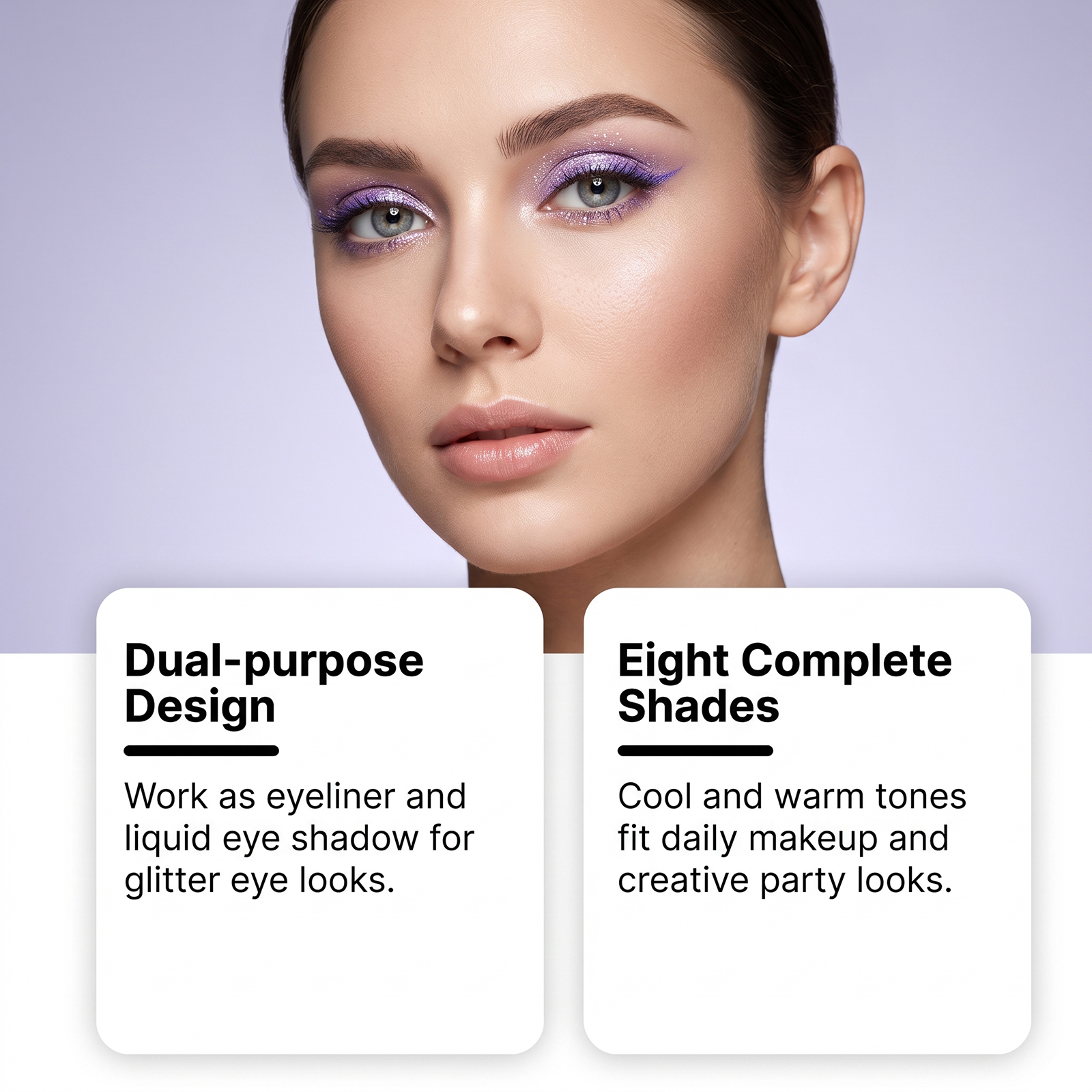 (Icy Pale Blue) Liquid Eyeliner Eyeshadow Shiny Smooth Flowing Natural Color Rendering Daily Versatile Gorgeous Eye Makeup Cosmetic