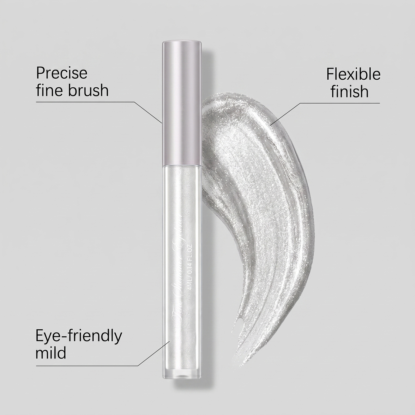 (Icy Pale Blue) Liquid Eyeliner Eyeshadow Shiny Smooth Flowing Natural Color Rendering Daily Versatile Gorgeous Eye Makeup Cosmetic