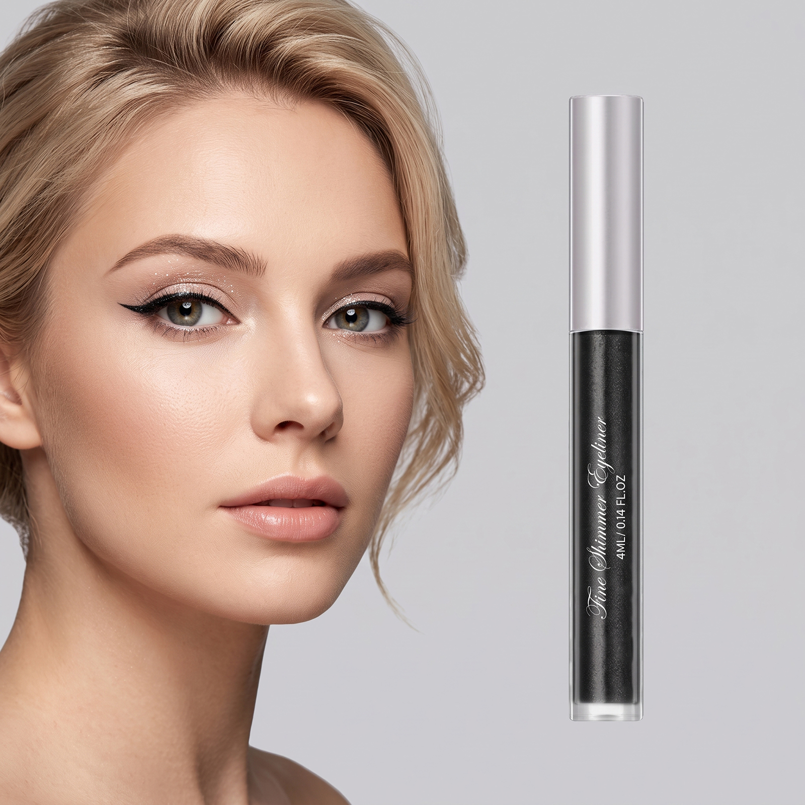 (Icy Pale Blue) Liquid Eyeliner Eyeshadow Shiny Smooth Flowing Natural Color Rendering Daily Versatile Gorgeous Eye Makeup Cosmetic