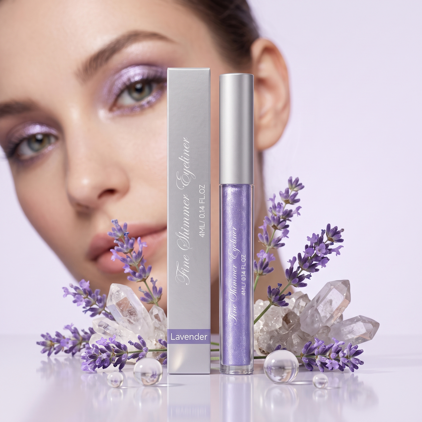 (Icy Pale Blue) Liquid Eyeliner Eyeshadow Shiny Smooth Flowing Natural Color Rendering Daily Versatile Gorgeous Eye Makeup Cosmetic
