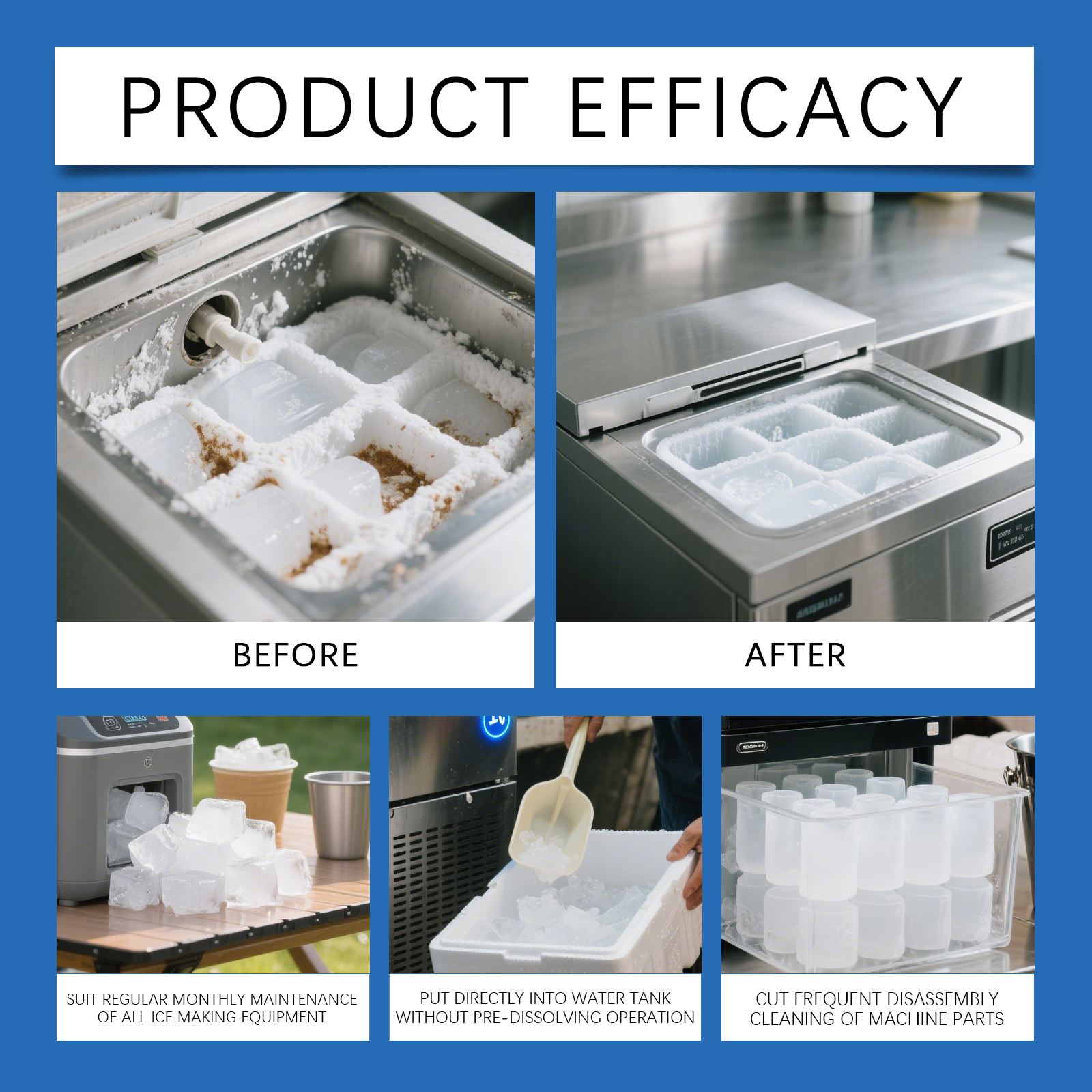 Ice Maker Cleaning Tablets Mild Formula Descaling Stain Remover Household Daily Care Supplies