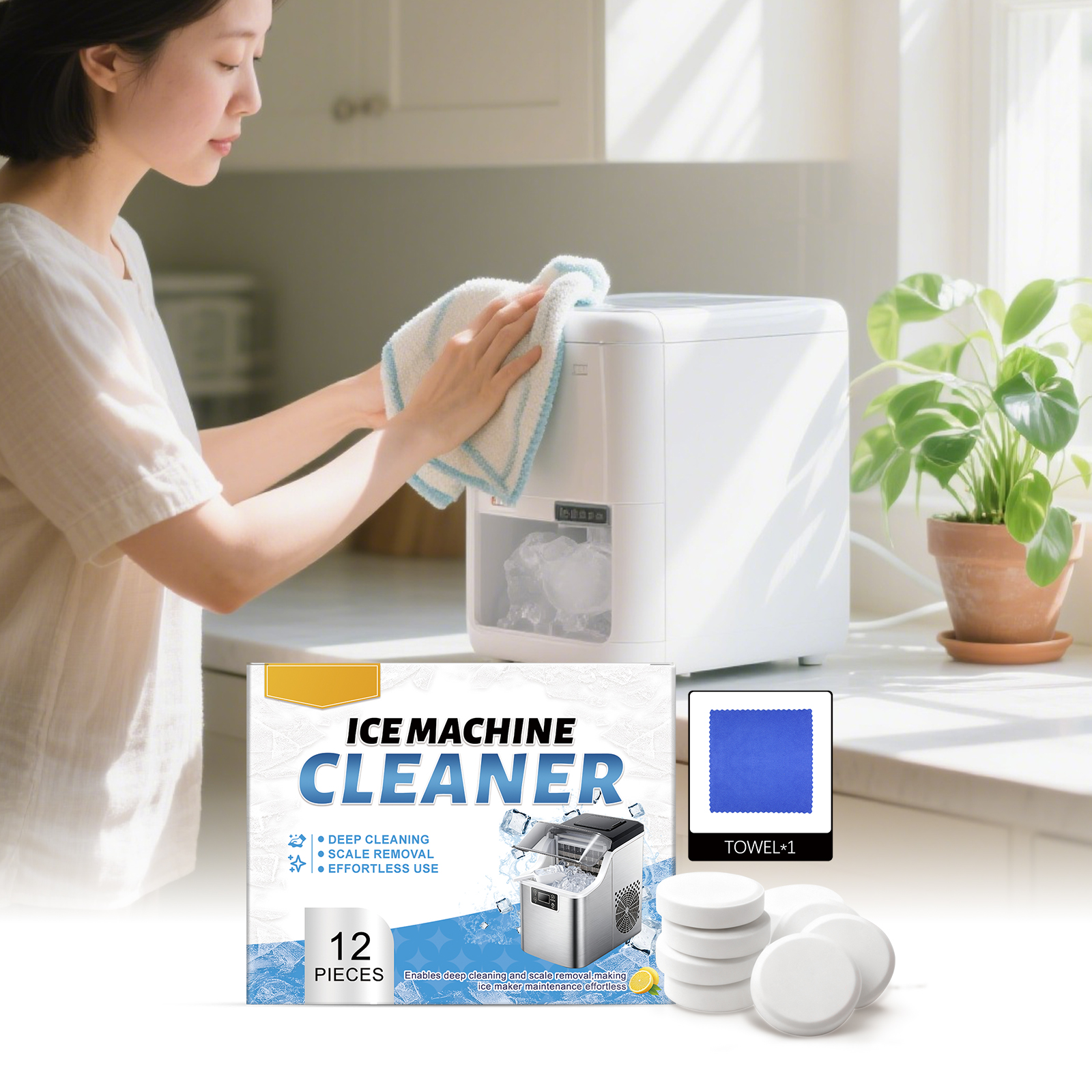 Ice Maker Cleaning Tablets Mild Formula Descaling Stain Remover Household Daily Care Supplies
