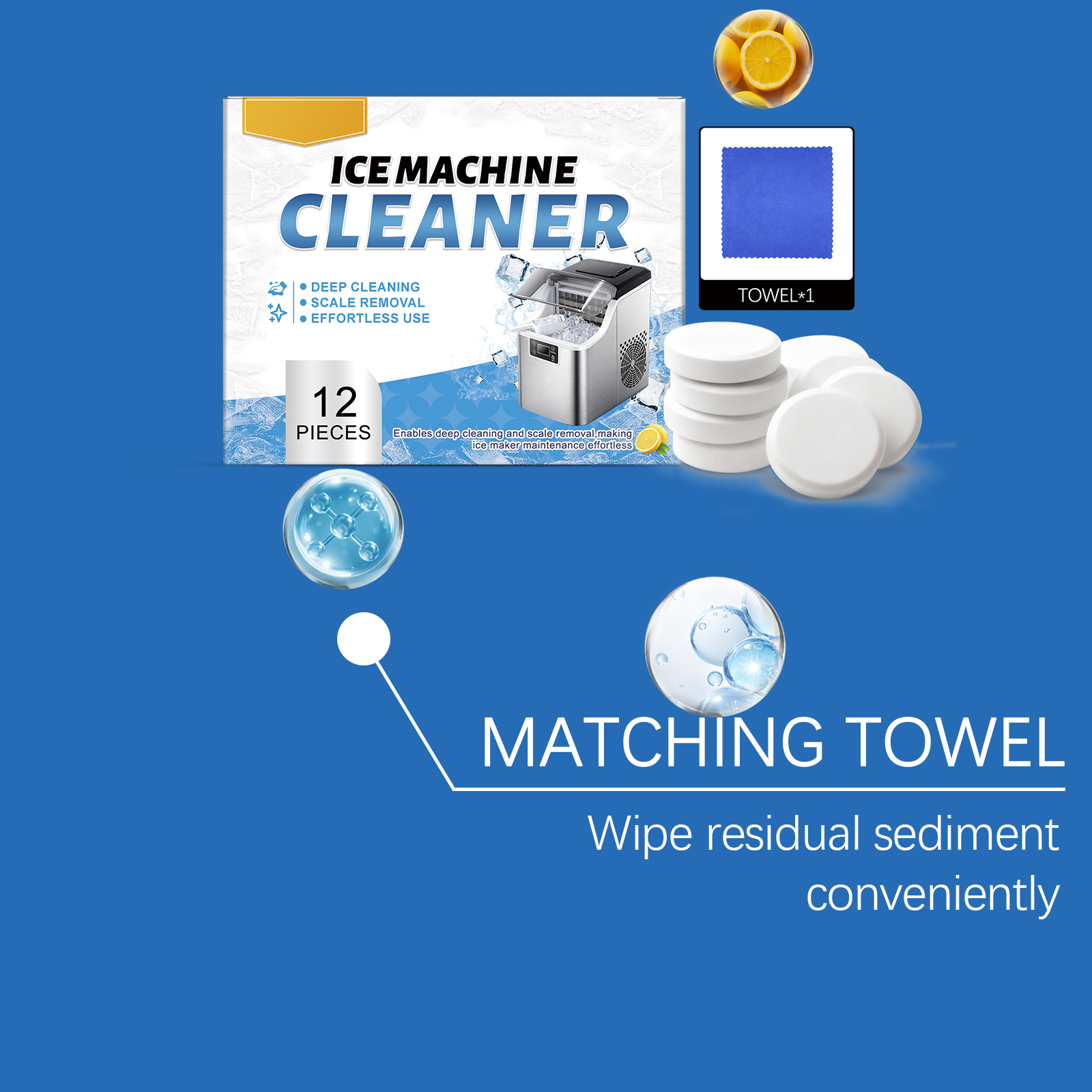 Ice Maker Cleaning Tablets Mild Formula Descaling Stain Remover Household Daily Care Supplies