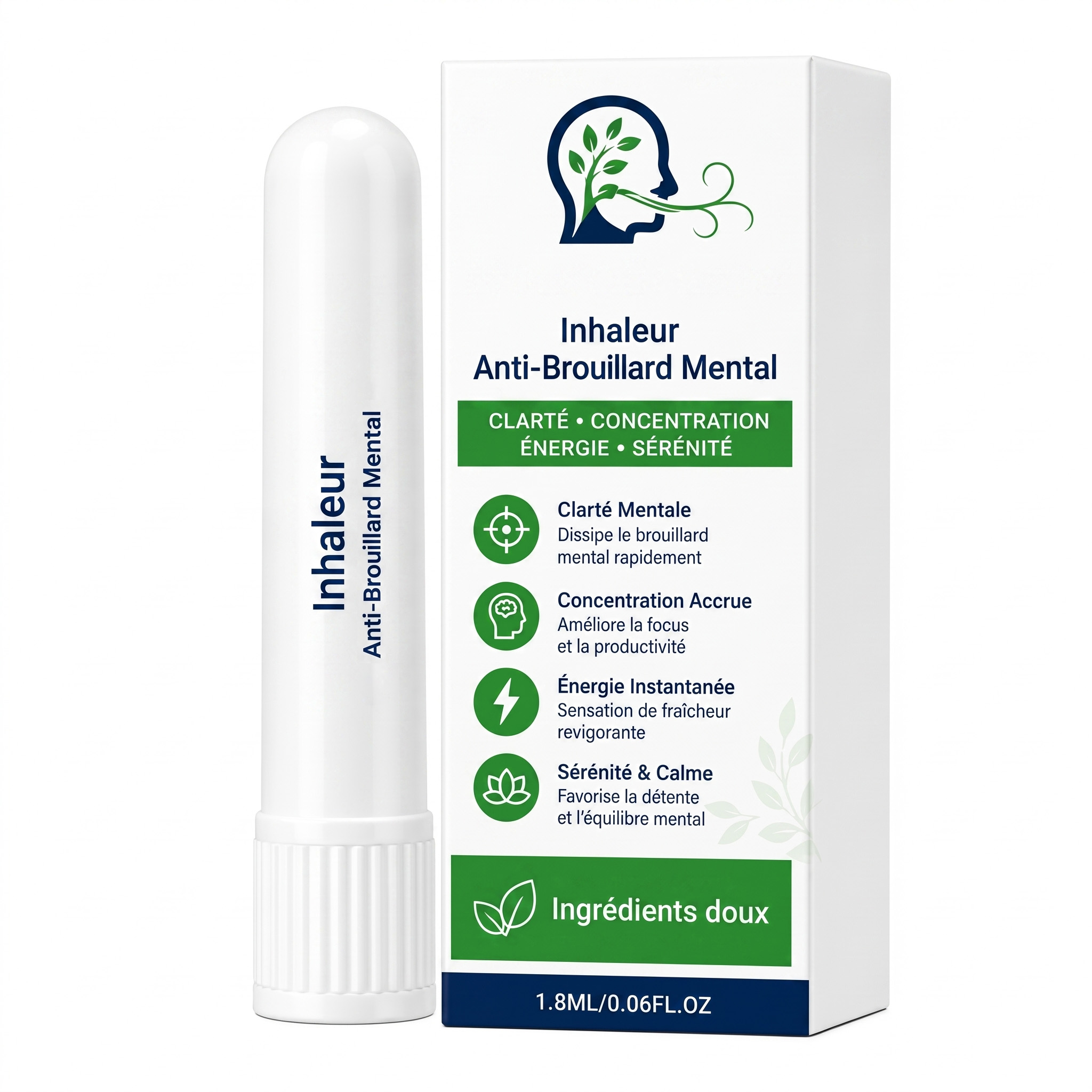 Comfort Nasal Inhaler Gentle Mild Refreshing Cool Breath Light Portable Nose Care Daily Nasal Relief