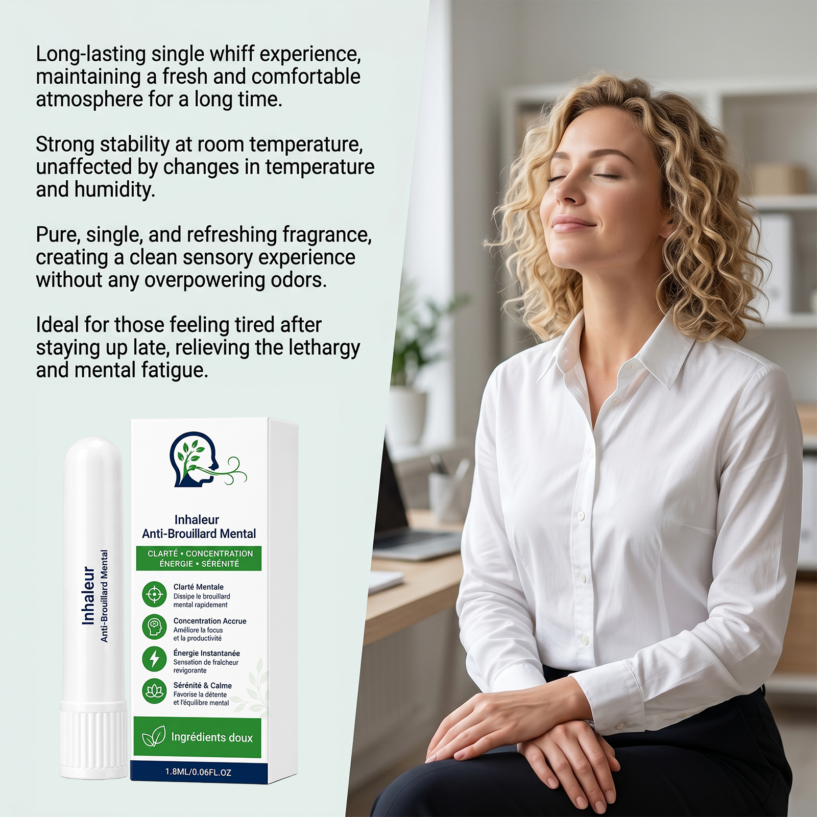 Comfort Nasal Inhaler Gentle Mild Refreshing Cool Breath Light Portable Nose Care Daily Nasal Relief