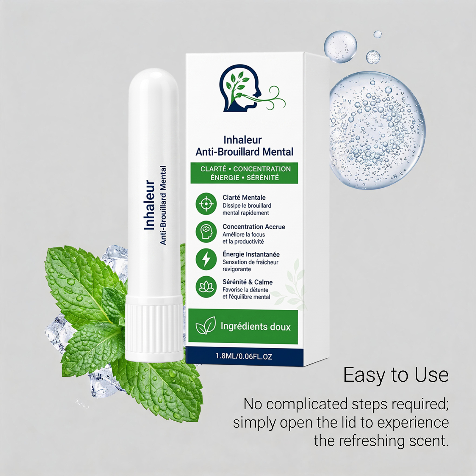 Comfort Nasal Inhaler Gentle Mild Refreshing Cool Breath Light Portable Nose Care Daily Nasal Relief