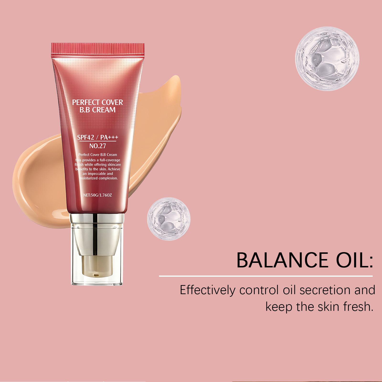 Light Coffee Soft Skin Concealer BB Cream Natural Light Fit Long Lasting Moist Clear Oily Dry Skin Applicable