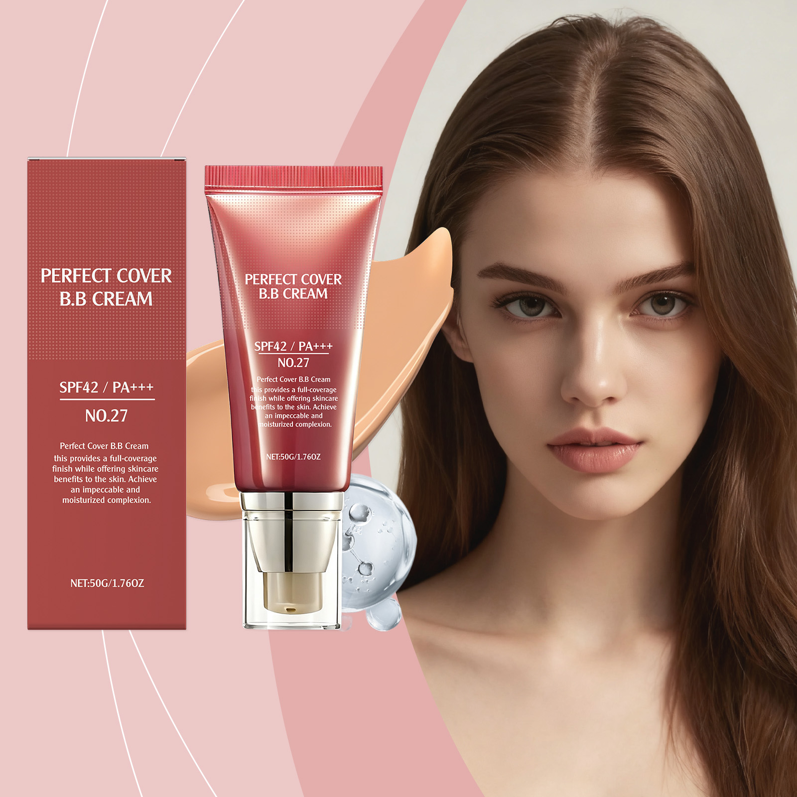 Light Coffee Soft Skin Concealer BB Cream Natural Light Fit Long Lasting Moist Clear Oily Dry Skin Applicable
