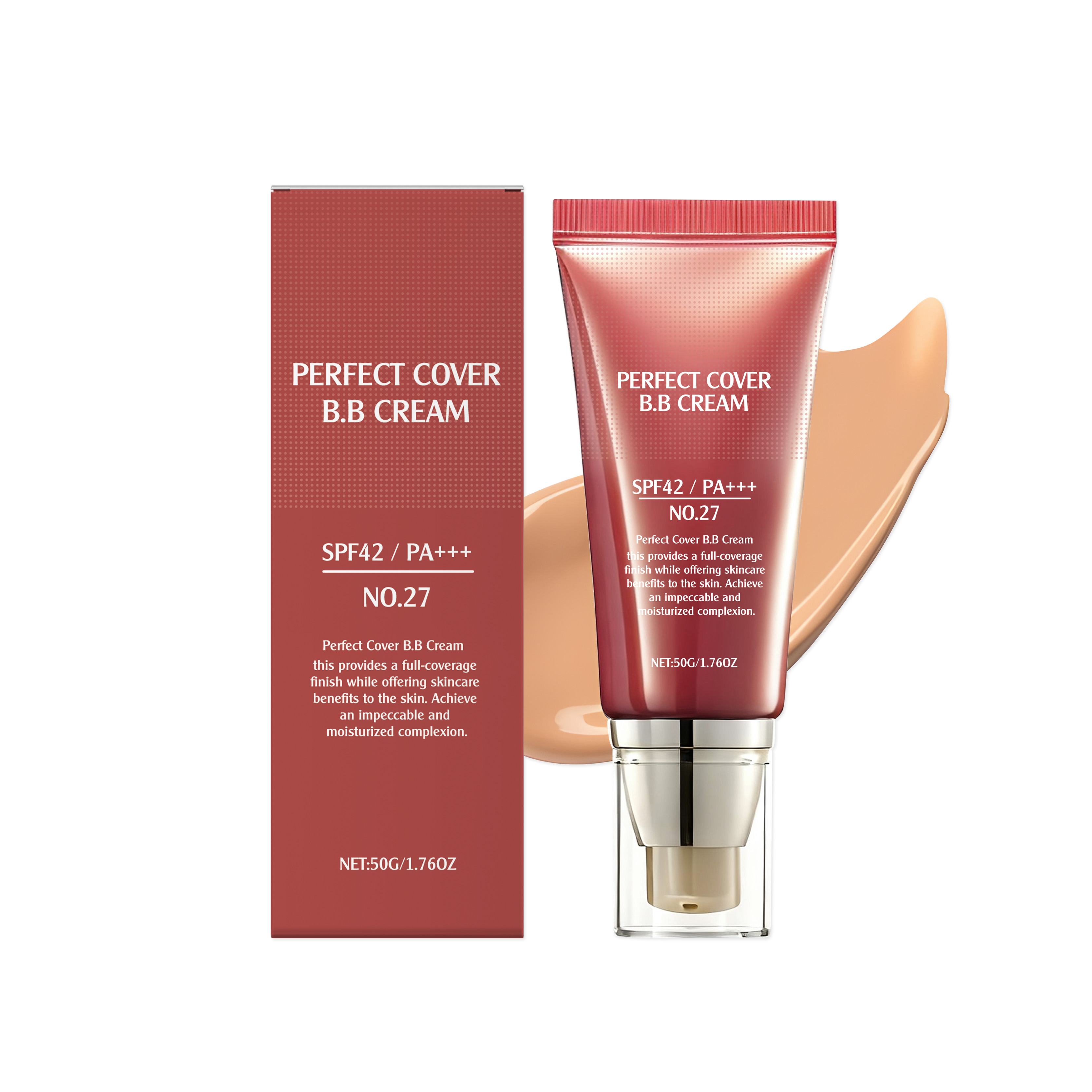 Light Coffee Soft Skin Concealer BB Cream Natural Light Fit Long Lasting Moist Clear Oily Dry Skin Applicable