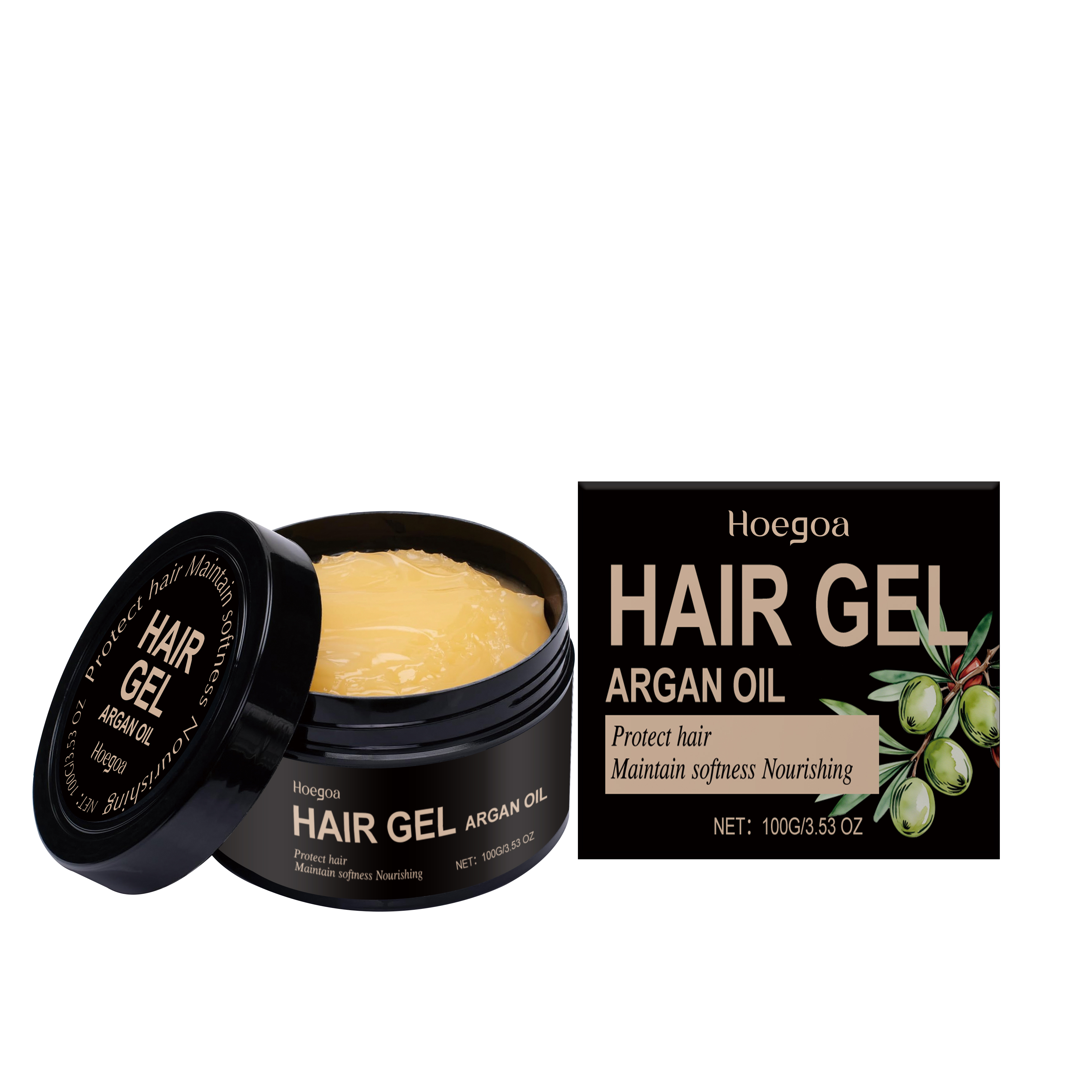 Argan Oil Styling Gel Tames Hair Creates Glossy Hairstyles For Curly And Straight Hair