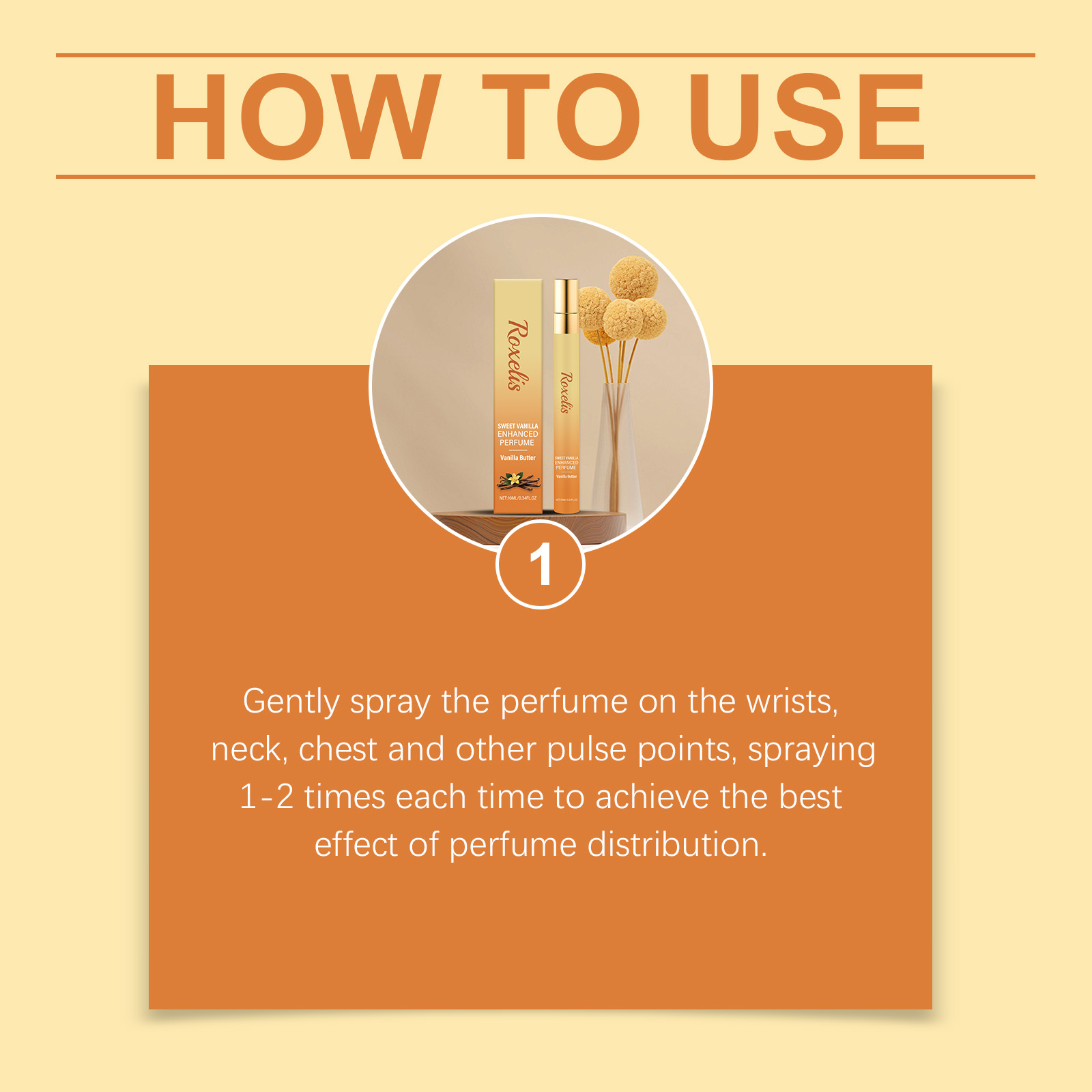 Vanilla Cream Perfume Fine Spray Fresh Elegant Natural Scent Daily Portable Multi Layer Fragrance