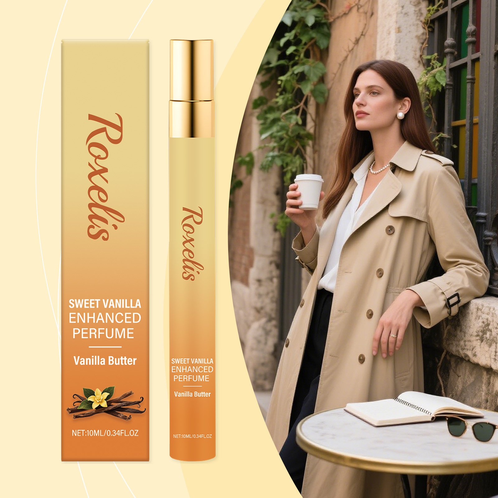 Vanilla Cream Perfume Fine Spray Fresh Elegant Natural Scent Daily Portable Multi Layer Fragrance