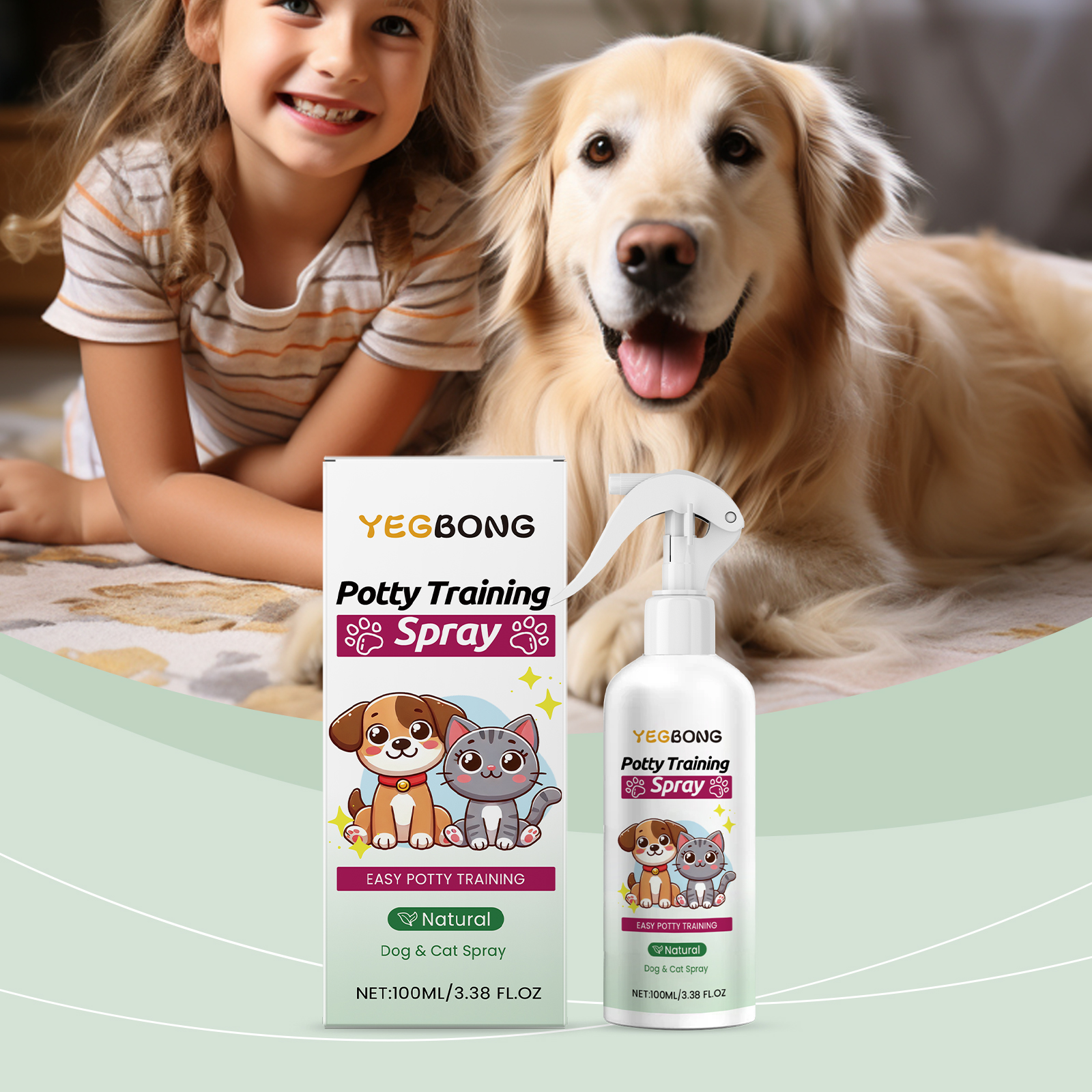 Pet Toilet Training Spray Correct Urination Defecation For Dogs And Cats Indoor Household Use