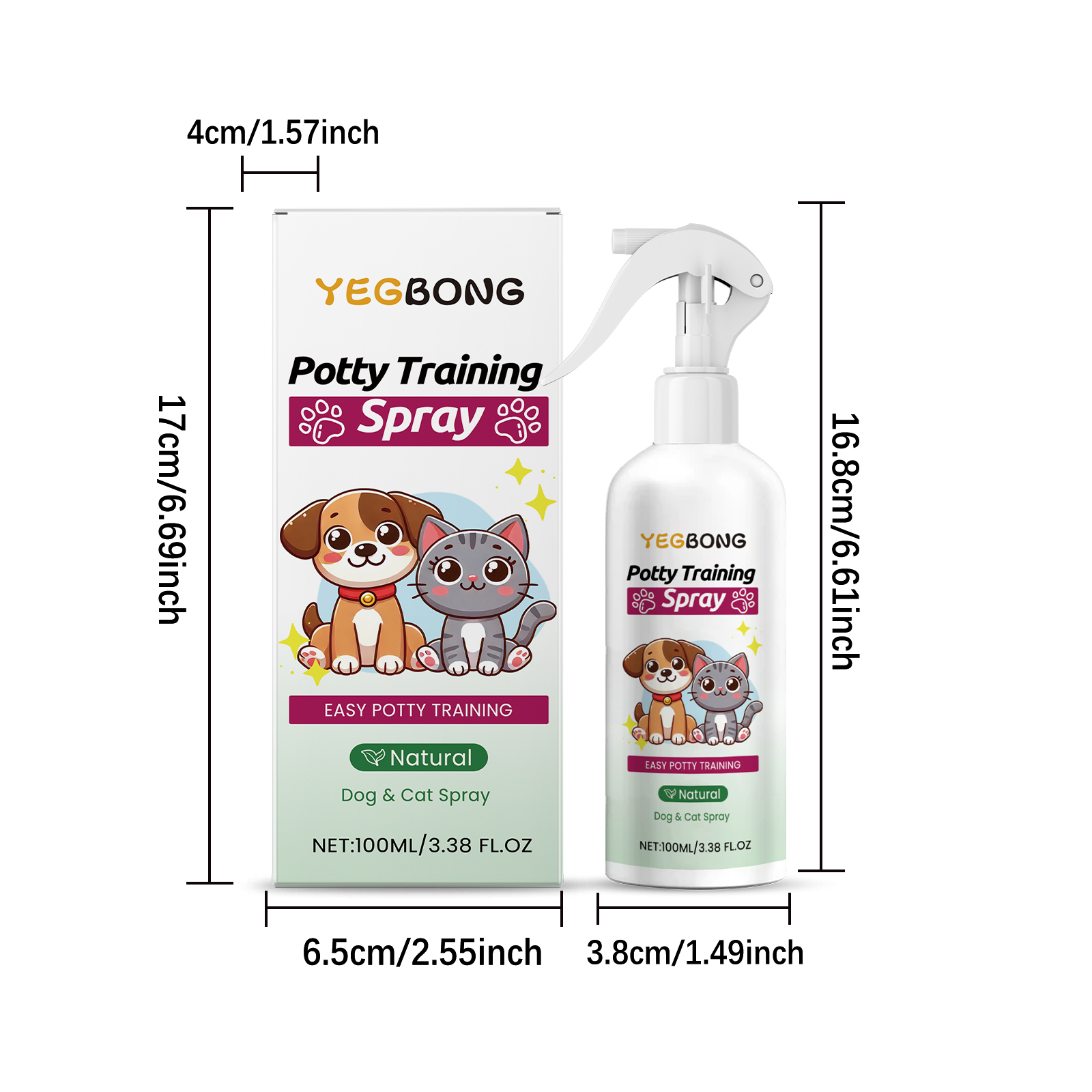 Pet Toilet Training Spray Correct Urination Defecation For Dogs And Cats Indoor Household Use