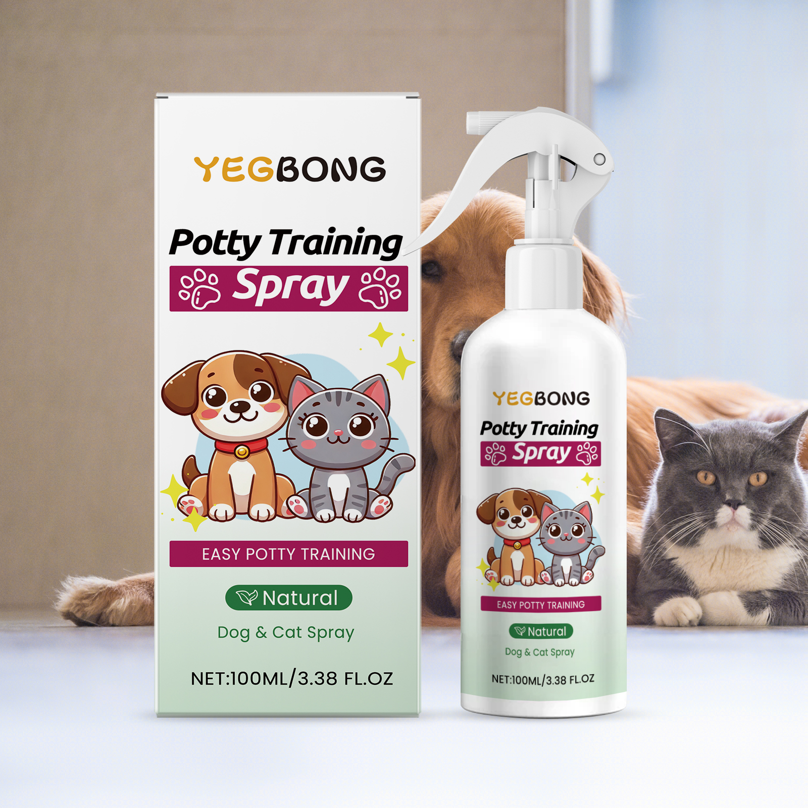 Pet Toilet Training Spray Correct Urination Defecation For Dogs And Cats Indoor Household Use