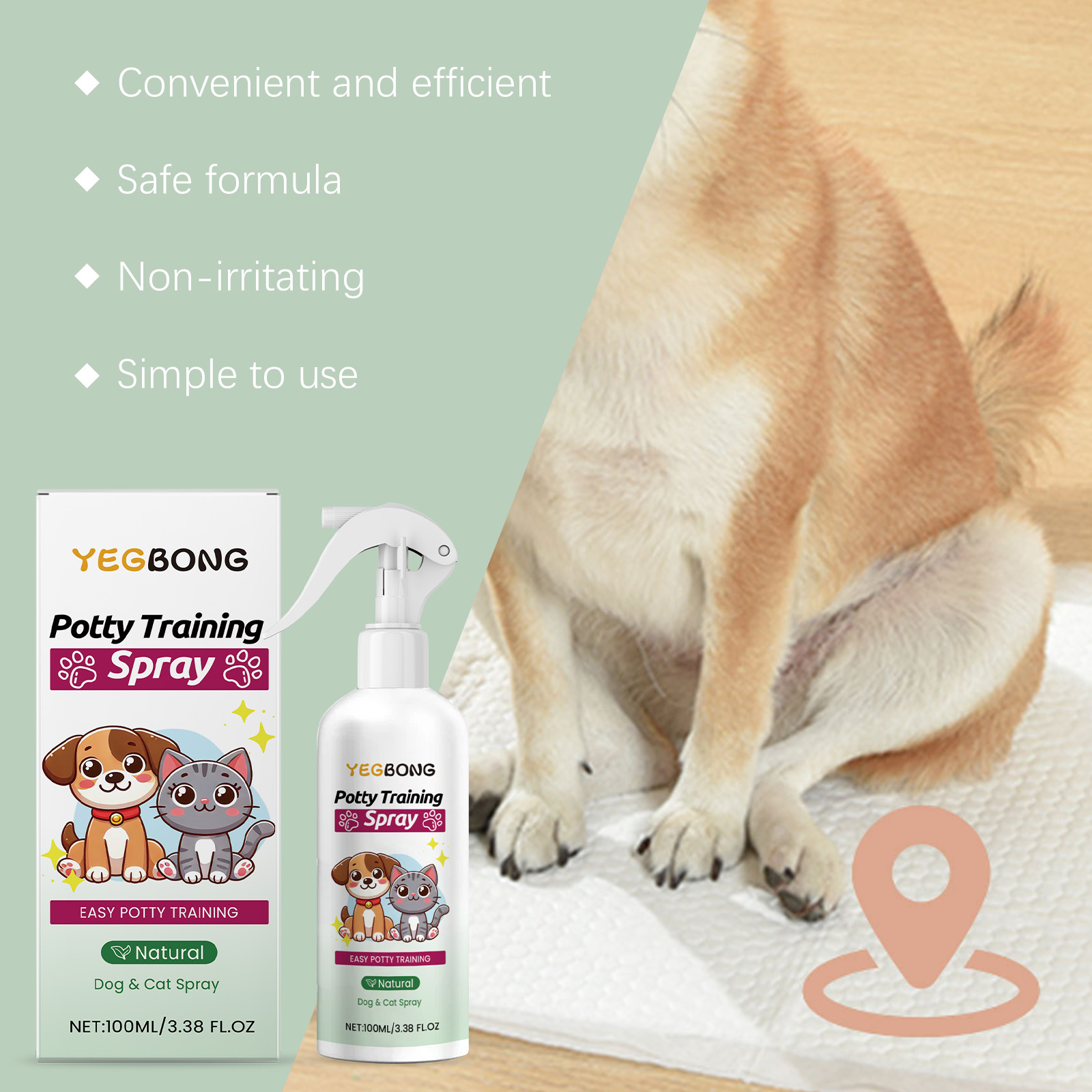 Pet Toilet Training Spray Correct Urination Defecation For Dogs And Cats Indoor Household Use