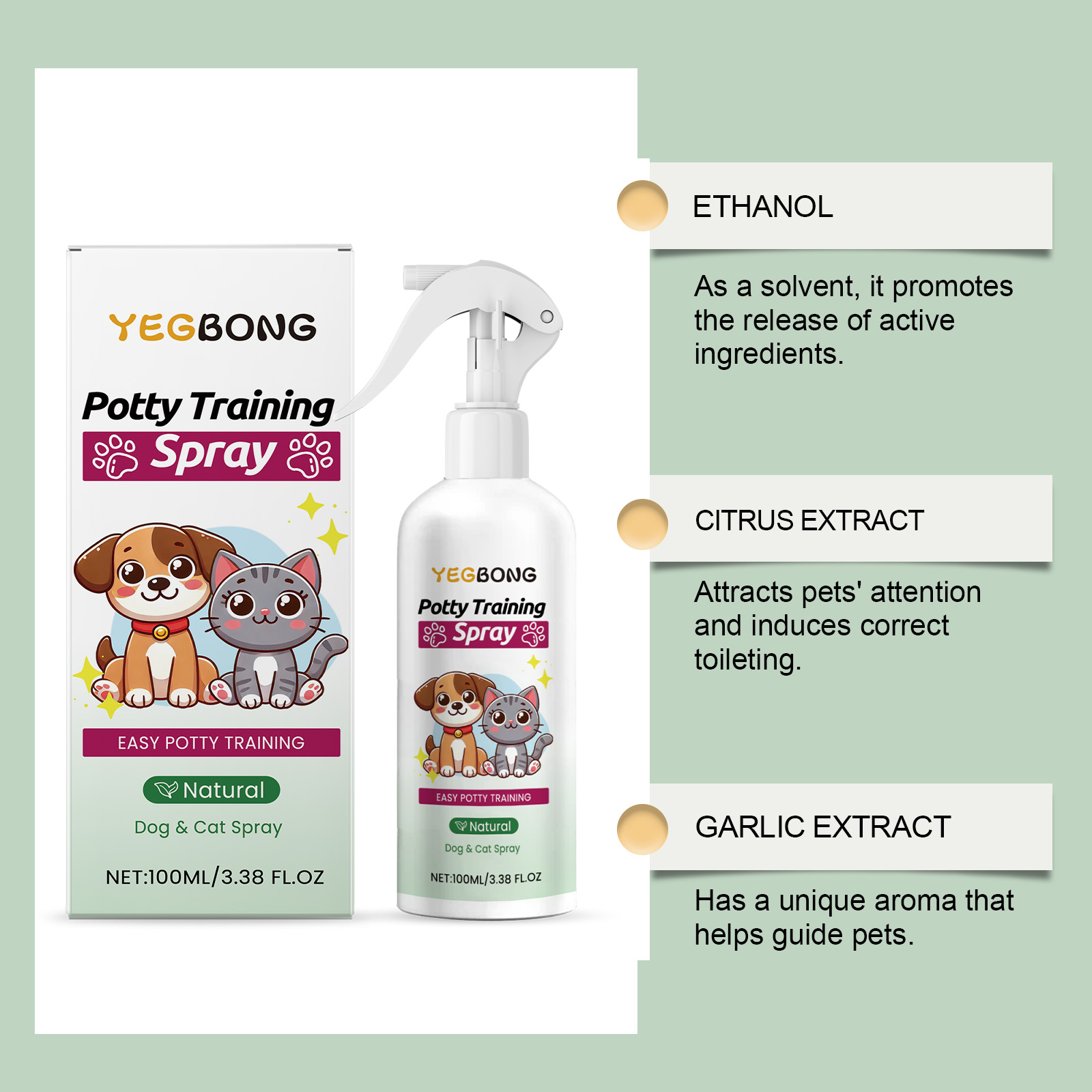 Pet Toilet Training Spray Correct Urination Defecation For Dogs And Cats Indoor Household Use
