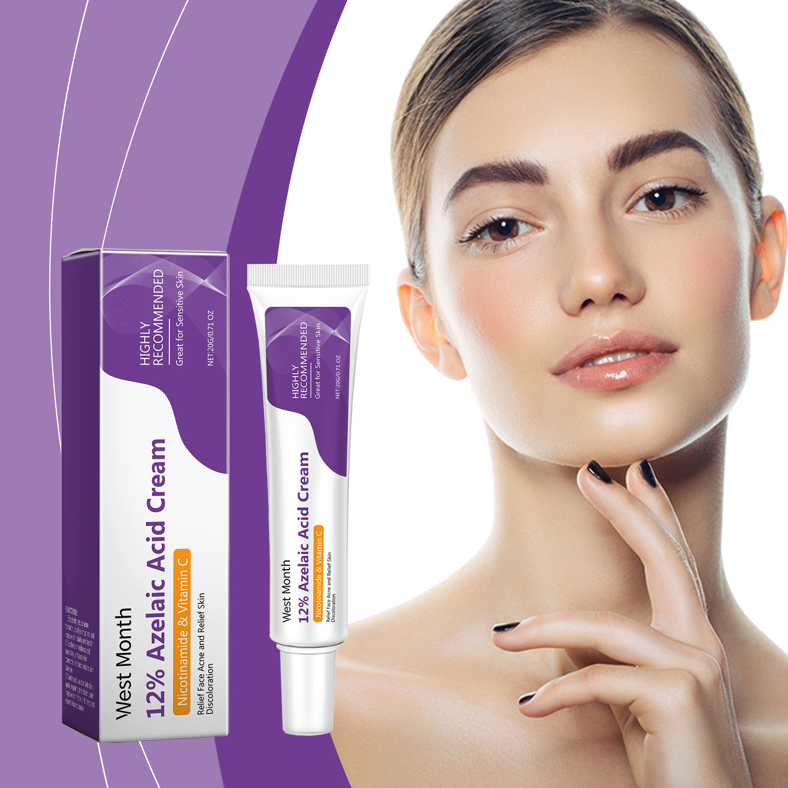 Azelaic Acid Repairing Cream Gentle Repair For Facial Skin Cleansing Daily Care Moisturizer