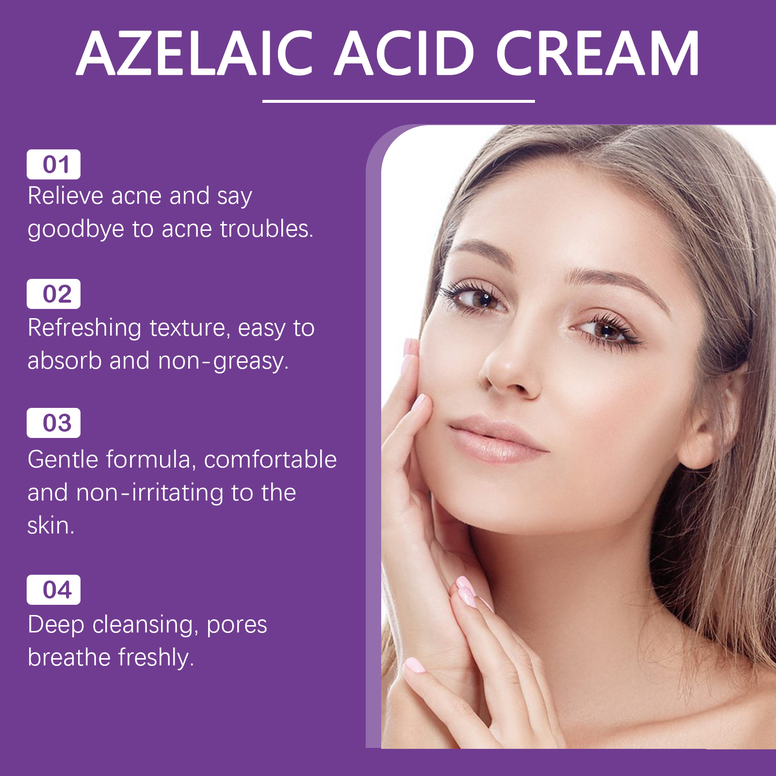 Azelaic Acid Repairing Cream Gentle Repair For Facial Skin Cleansing Daily Care Moisturizer