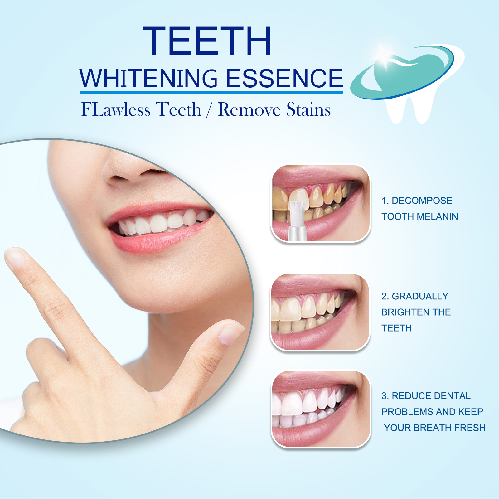 Teeth Cleaning Pen Deep Cleansing Whitening Breath Freshening Stain Removal For Daily Oral Hygiene Care 1 PCS