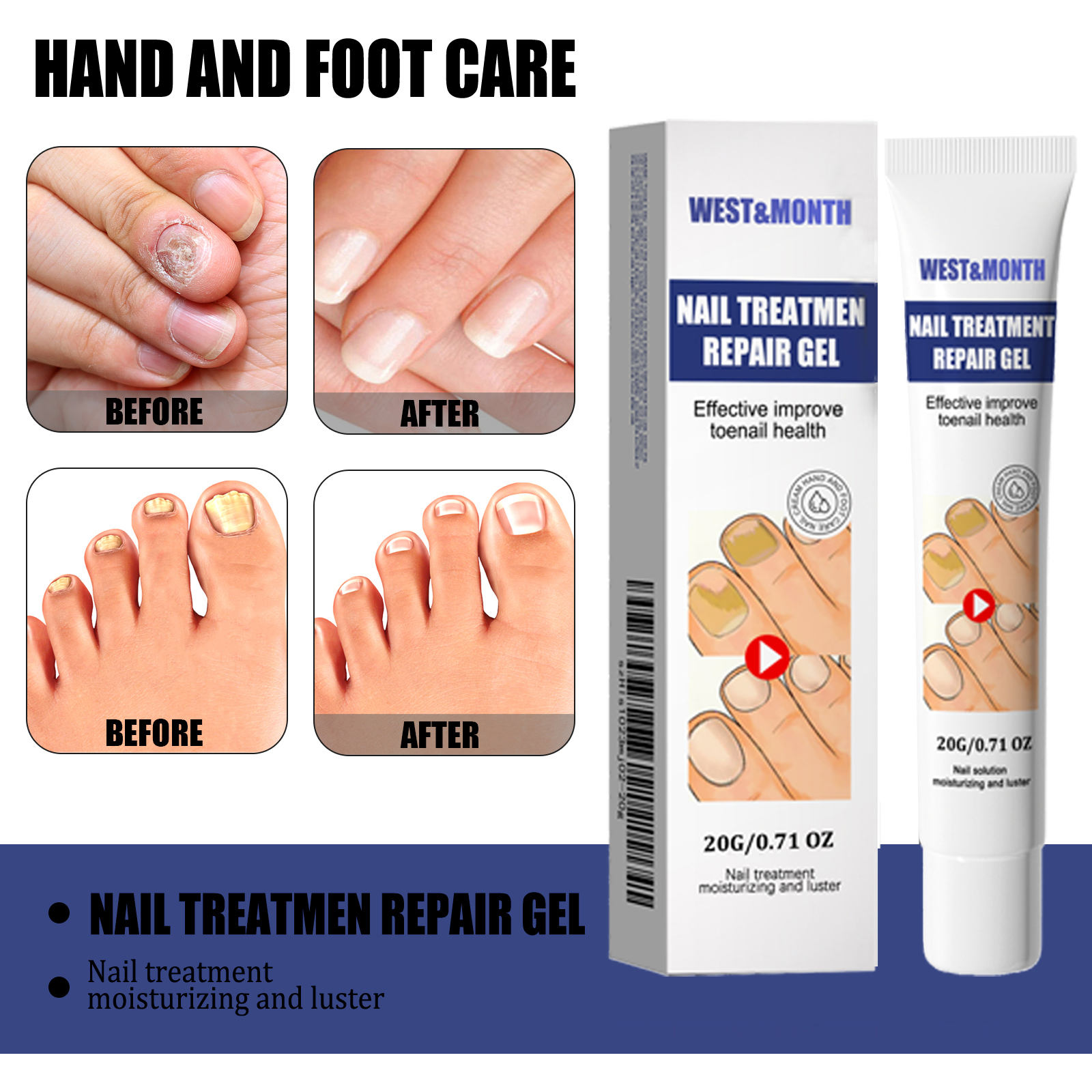 Nail Care Cream Moisturizing Softening Brightening For Fingernails And Toenails Daily Home Manicure Treatment