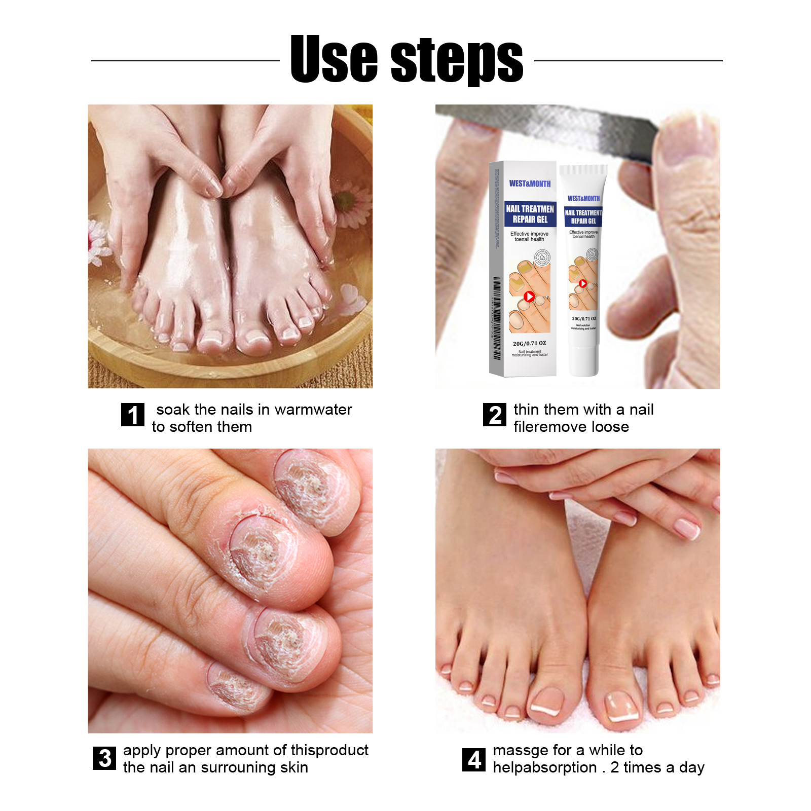Nail Care Cream Moisturizing Softening Brightening For Fingernails And Toenails Daily Home Manicure Treatment