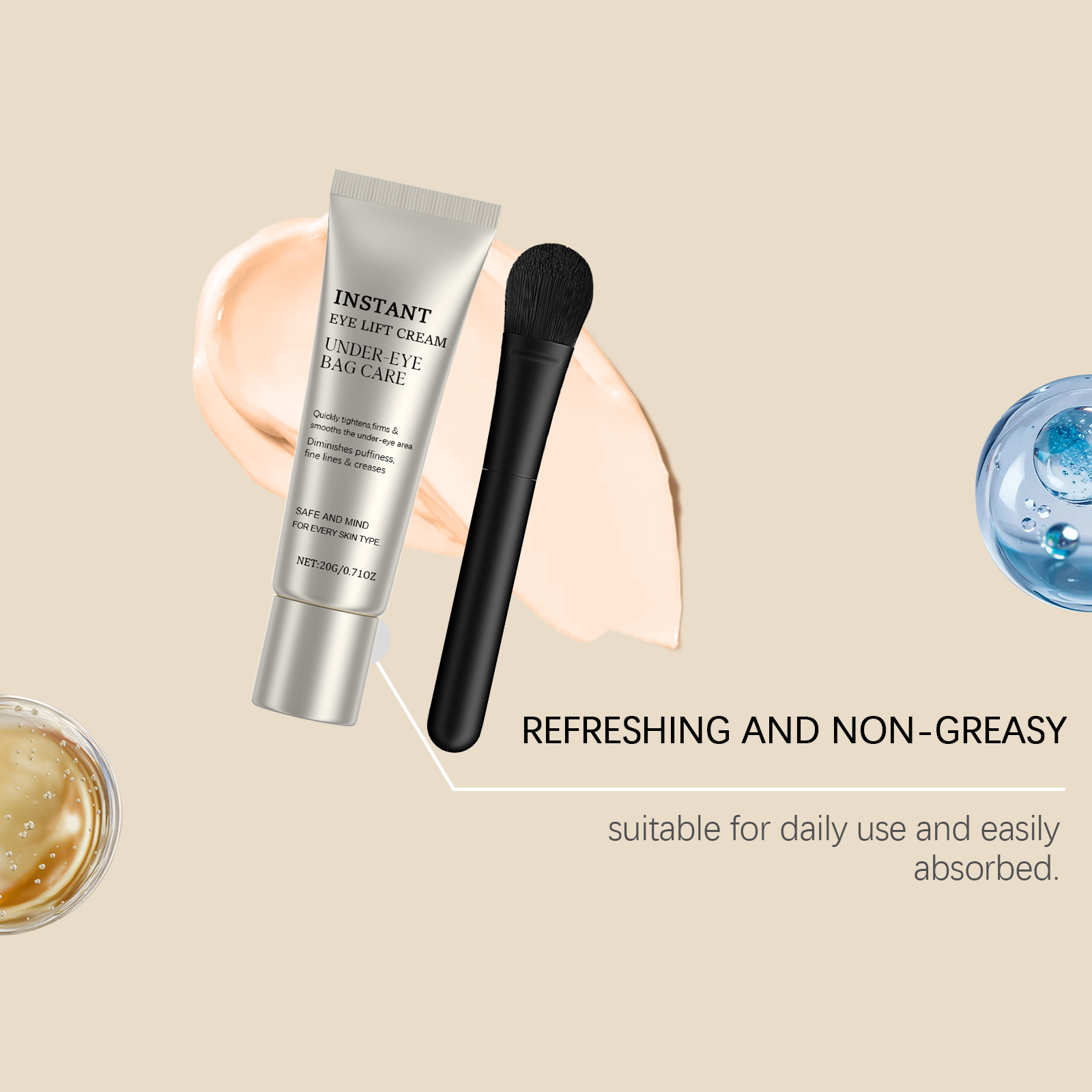 Firming Eye Cream Moisturizing Hydrating For Fine Lines Puffiness Dark Circles Daily Eye Care