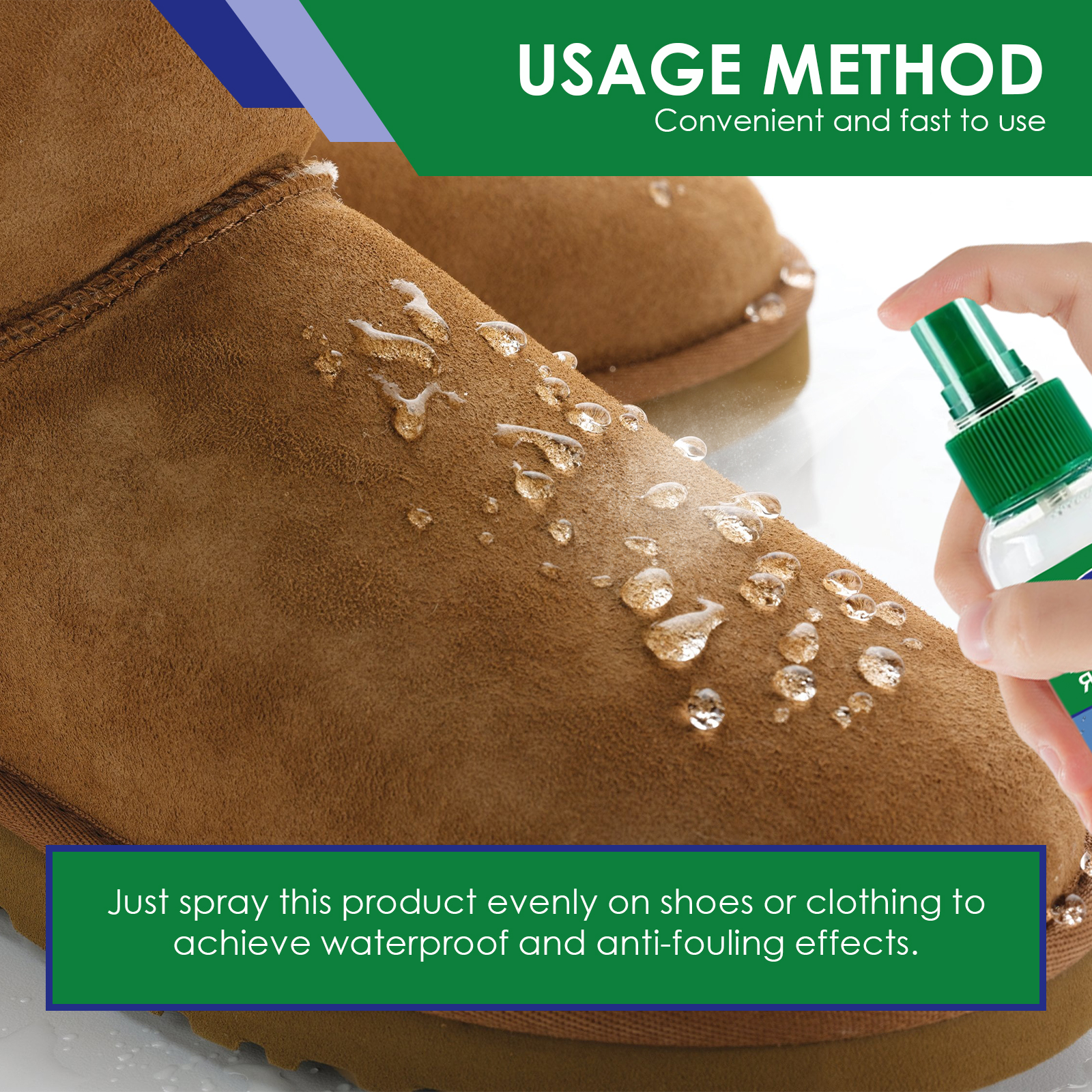 Shoe Waterproof Spray Leather Boots Hydrophobic Stain Protection Odorless Portable For Footwear And Fabric 100ml