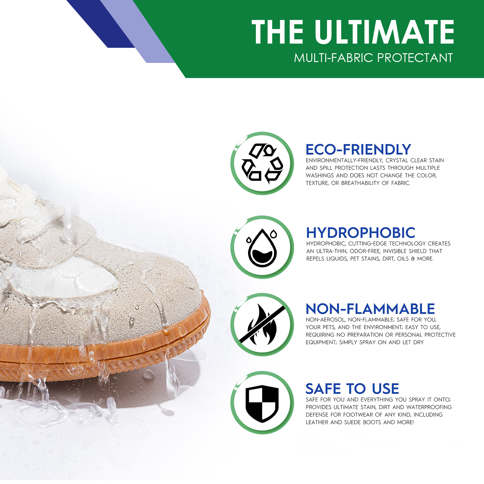 Shoe Waterproof Spray Leather Boots Hydrophobic Stain Protection Odorless Portable For Footwear And Fabric 100ml