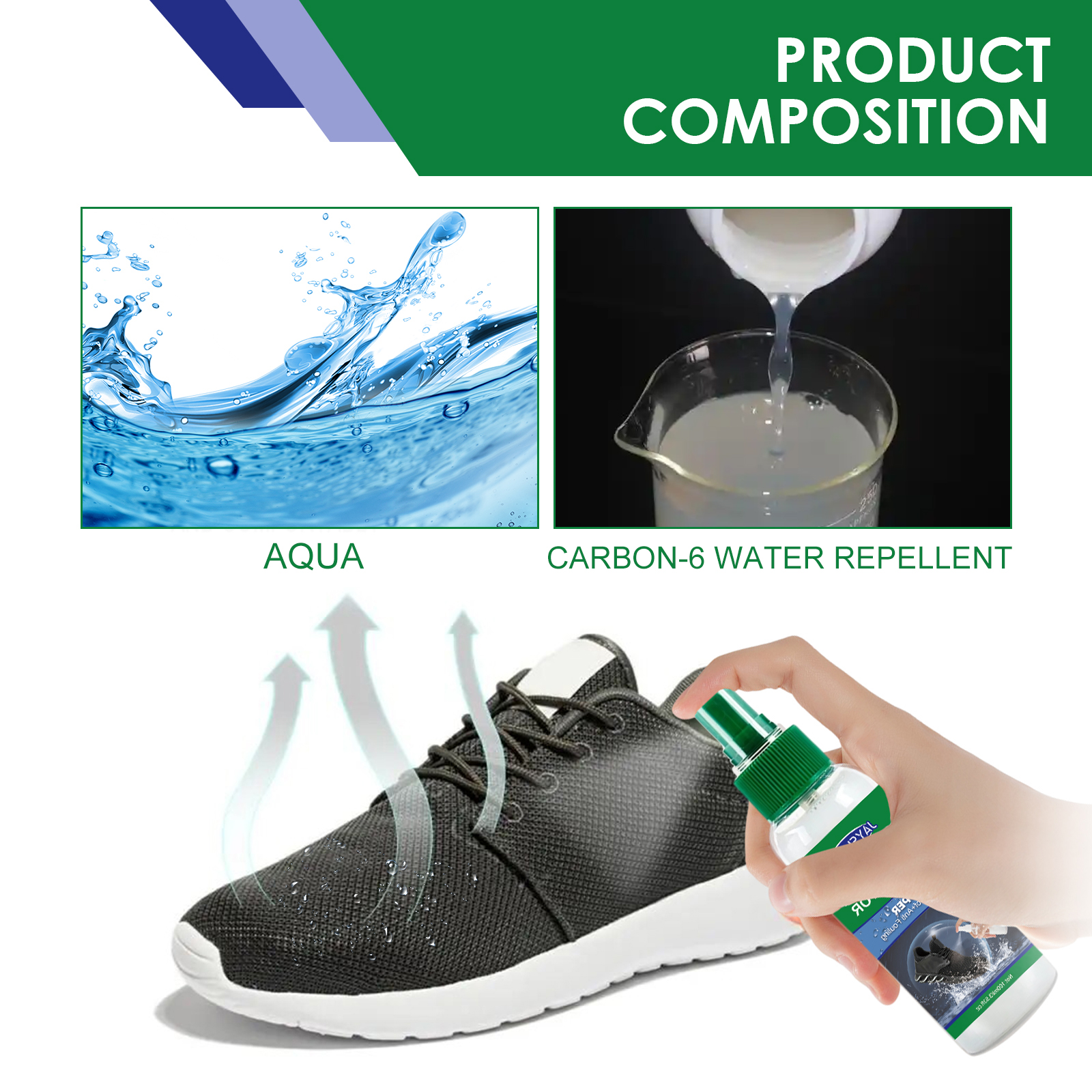 Shoe Waterproof Spray Leather Boots Hydrophobic Stain Protection Odorless Portable For Footwear And Fabric 100ml