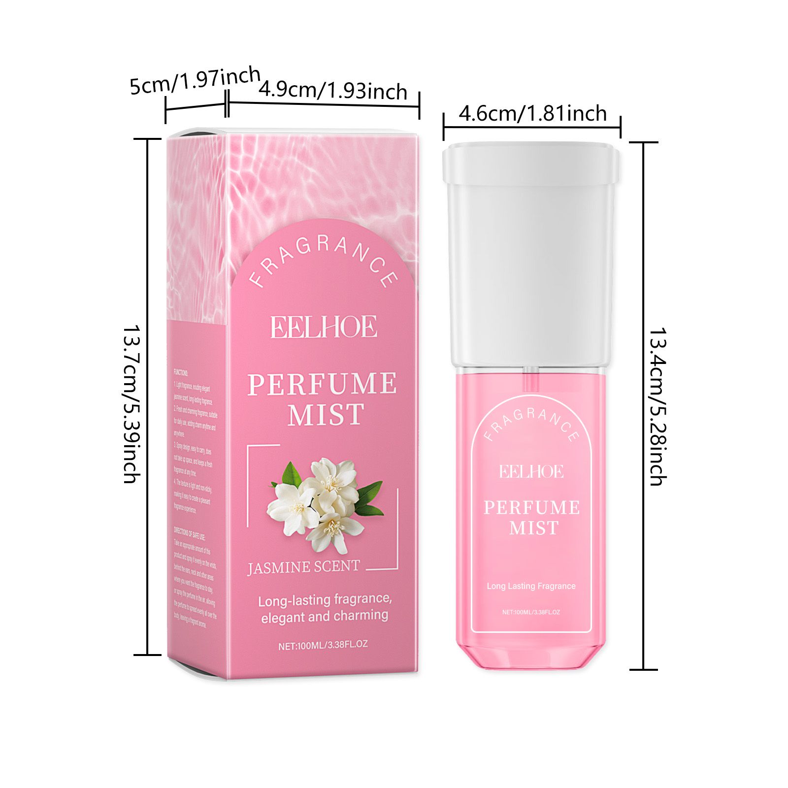 Brazilian Jasmine Body Perfume Spray Light Fresh Natural Long Lasting For Daily Wear