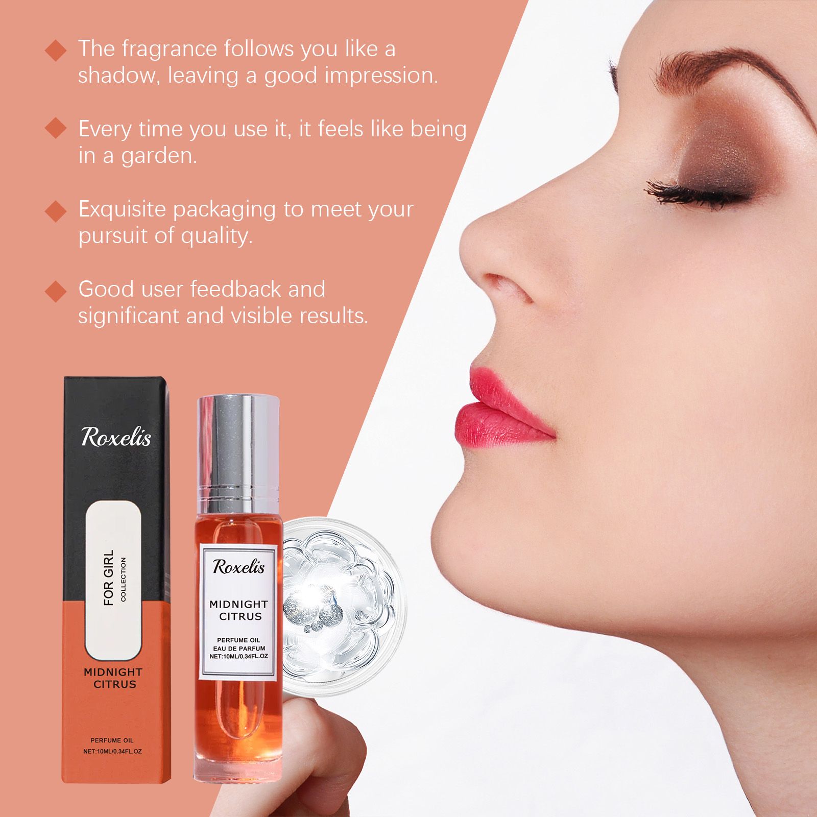 Orange Blossom Roll On Perfume Fresh Fruity Long Lasting Unisex For Daily Wear