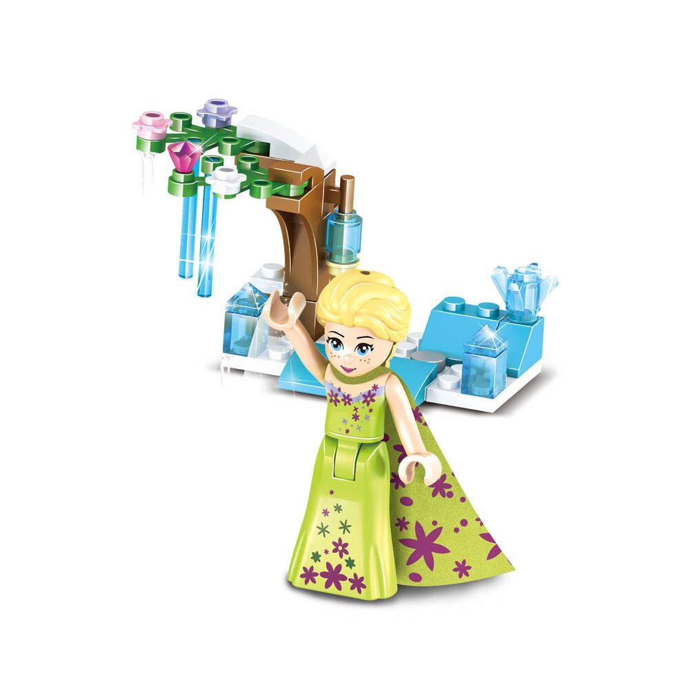 8 in1 Mermaid Ice Girl Castle Minifigures Compatible Toys Fit Lego
