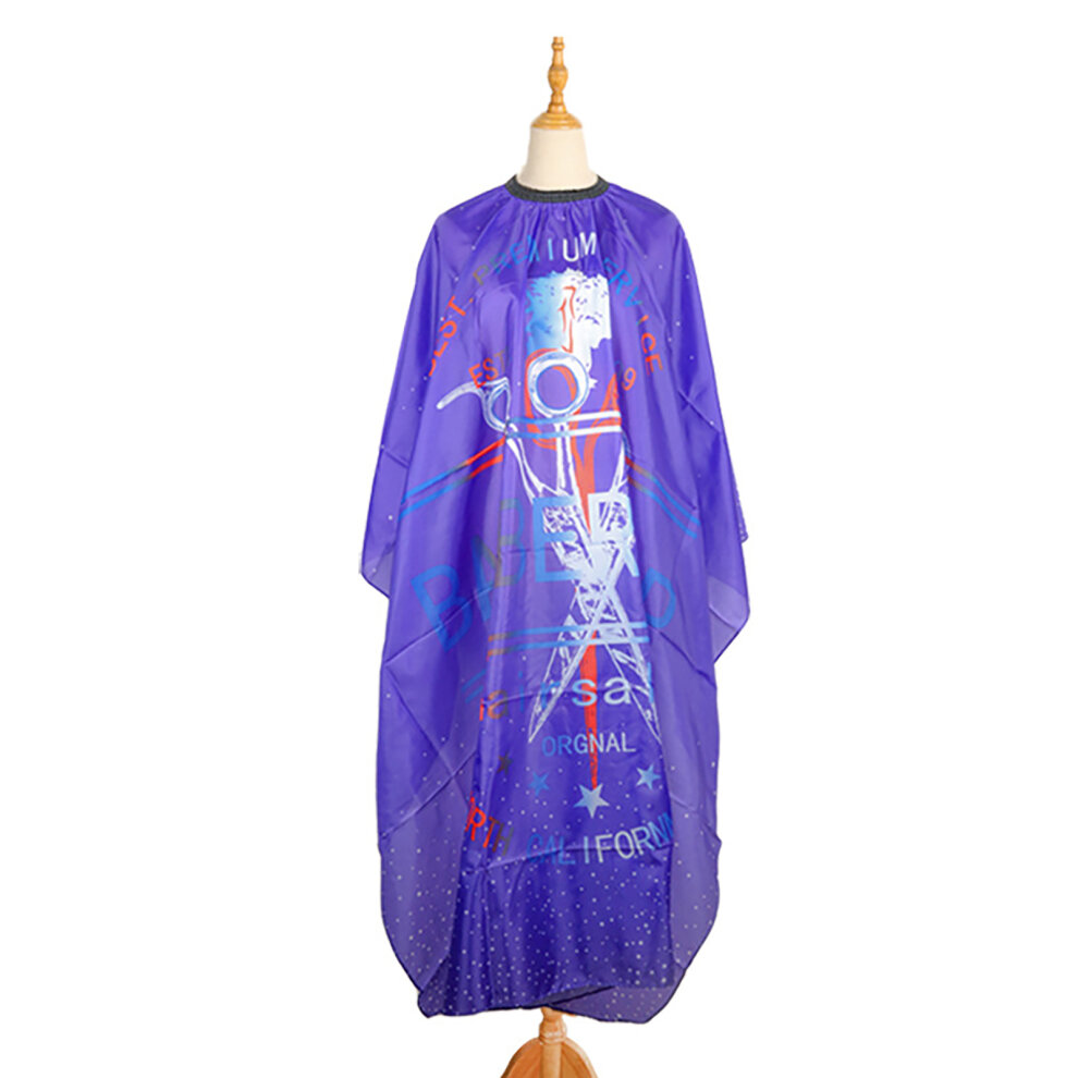 (Purple) Hairdresser Gown Soft Waterproof Large Hair Dresser Cloth for Hair Salon