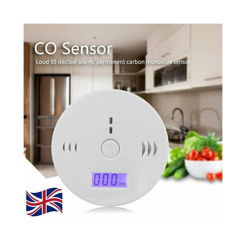 (1 PC) Carbon Monoxide Detector Portable Co Alarm Battery Operated with Digital LCD Display Flashing Warning Home Office Garage School Hotel Commercial Indoor Outdoor Use