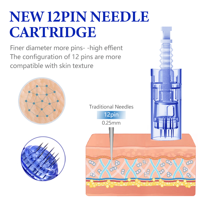 Dr. Pen Ultima A6 Micro Needle Pen Auto Electric Microneedling Pen Professional Kit Wireless Derma Beauty Pen Rejuvenation Machine Roller Skin Care Kit 5pcs 12pins 5pcs 36pins 5pcs 42pins 5pcs Nano Round Pin Cartridges