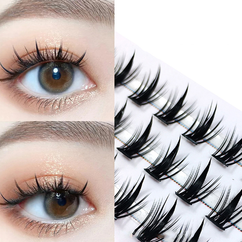 (9MM) False Lashes Single Cluster Individual Eyelashes DIY Fake oft 3D Segmented Eyelash Grafting Volume Eyelash Extension Makeup Tool