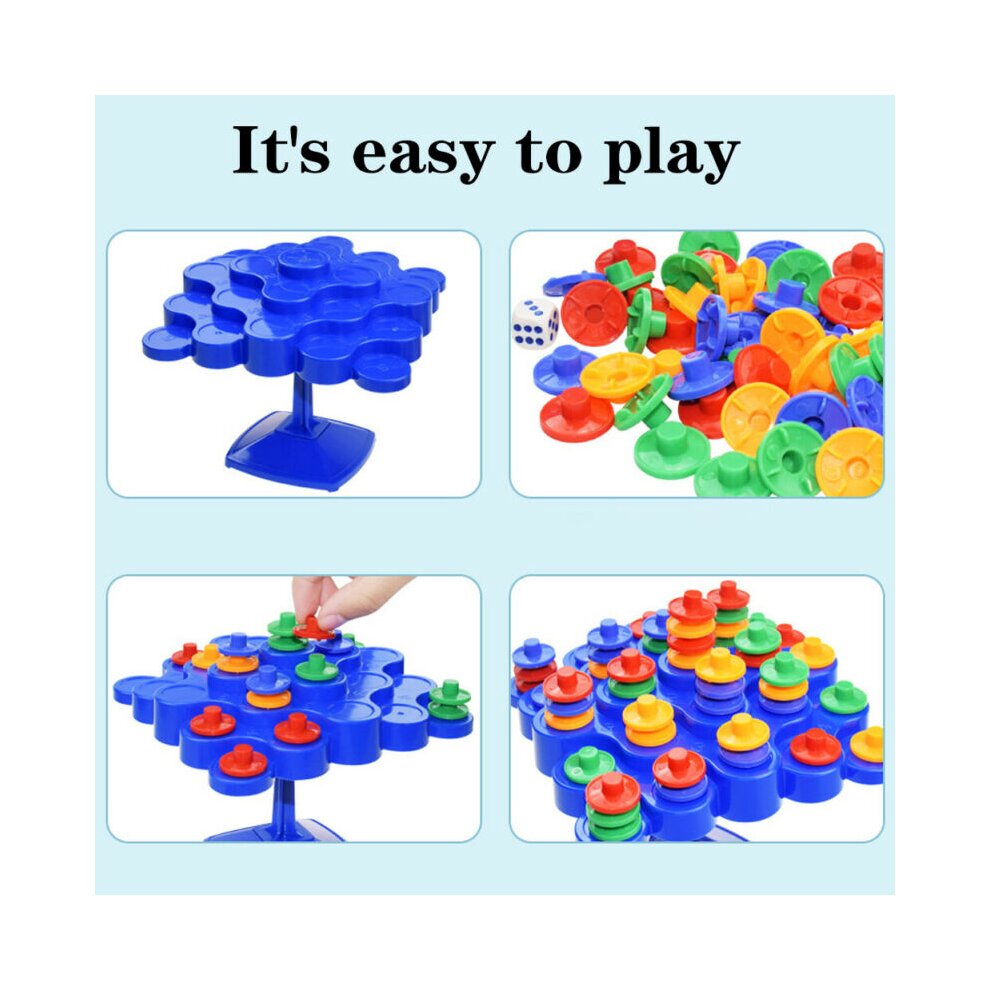 Adults Kids Toys Balanced Topta Jenga Tip Topple Strategy Balancing Family Party Board Game Toys XMAS Gift