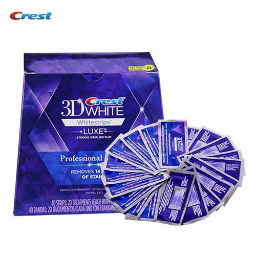 Professional 3D White Whitestrips Teeth Tooth Whitening Strips Luxe Effects Dental Oral Hygiene 20 Pouches 40 Strips