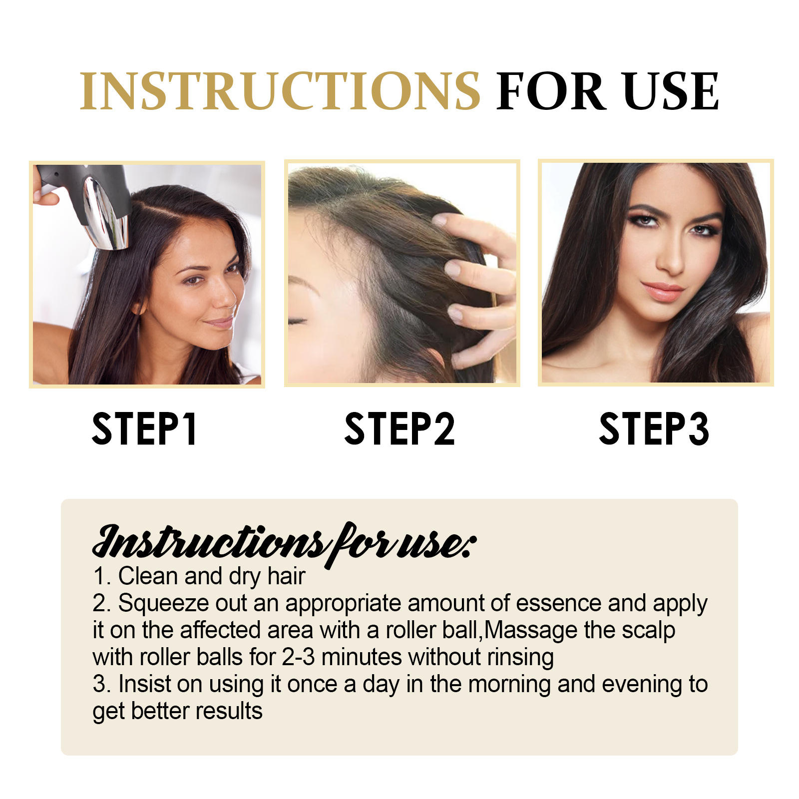 Anti Hair Loss Fast Essence Strengthens Hair Roots Repair Hereditary Postpartum Seborrheic Hair Loss Renewal Serum 20ml