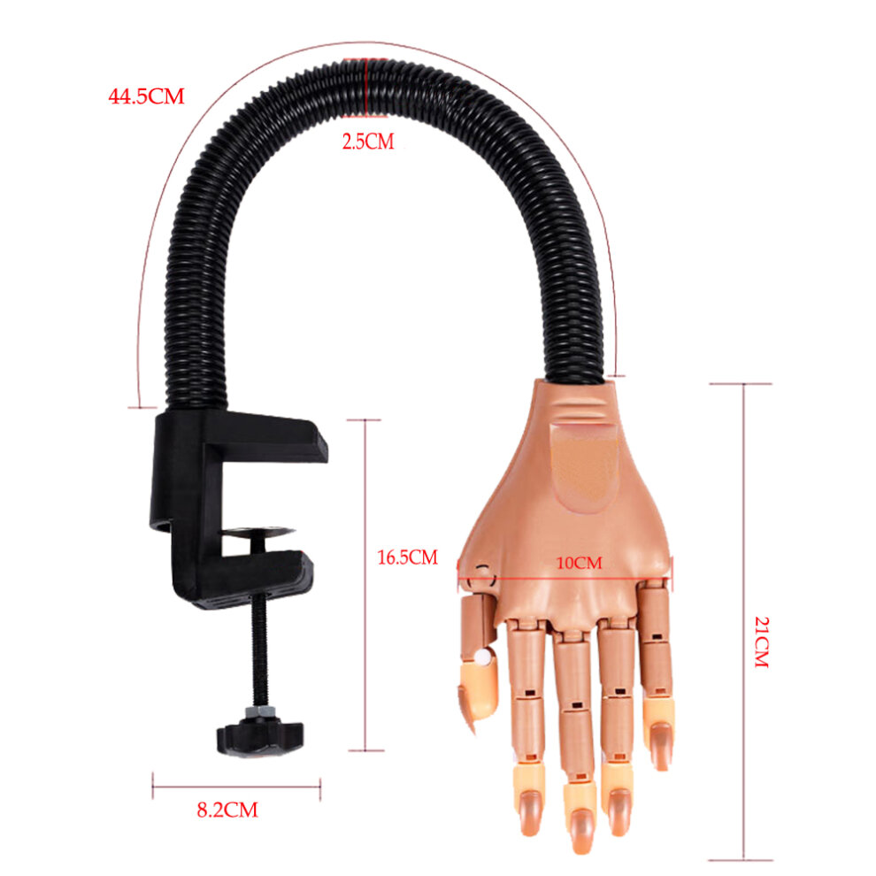 Practice Hand for Acrylic Nails, Flexible Nail Practice Hands Training Kits with 100pcs