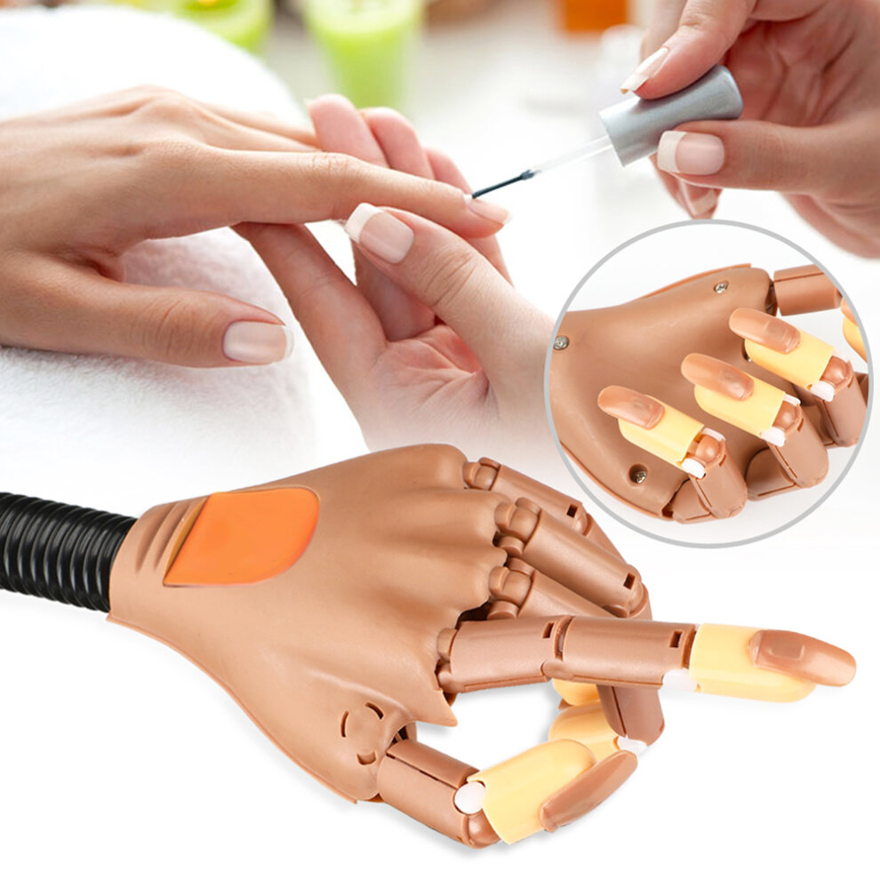 Practice Hand for Acrylic Nails, Flexible Nail Practice Hands Training Kits with 100pcs