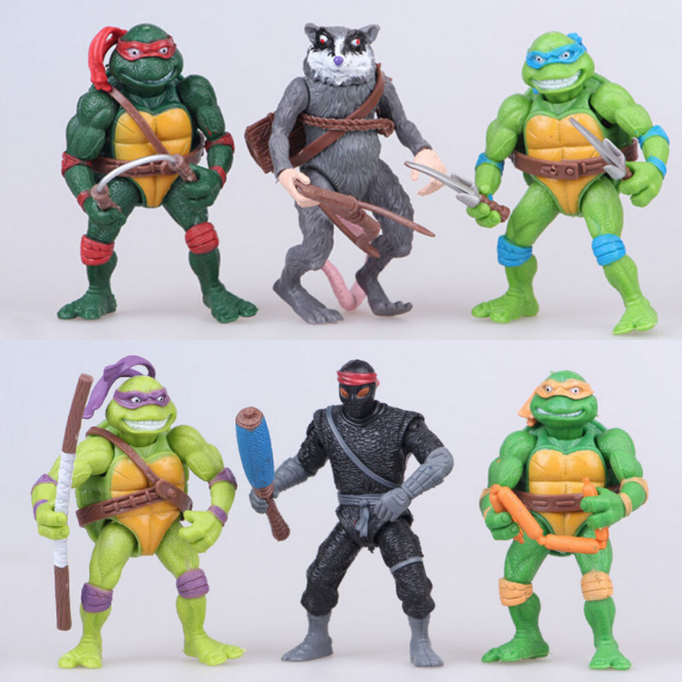 6Pcs Teenage Mutant Ninja Turtles TMNT Action Figures Collection Toys