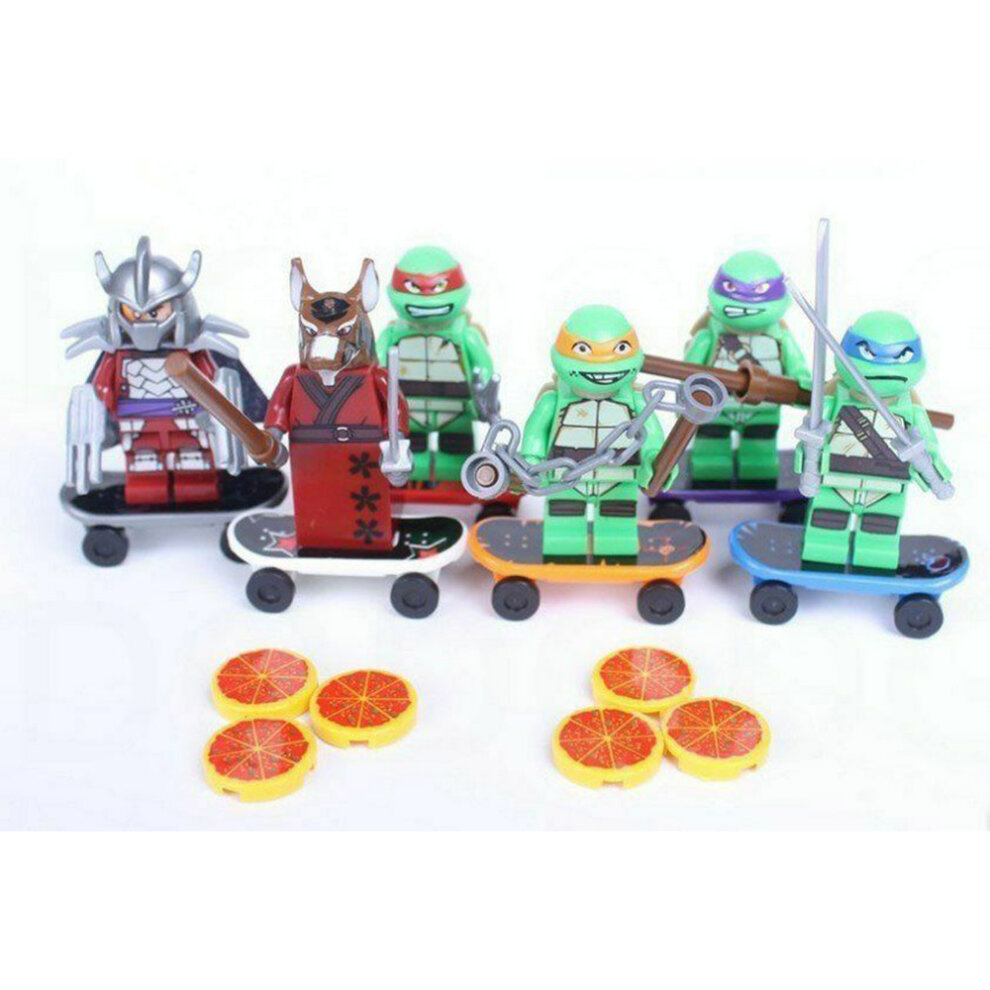 Teenage Mutant Ninja Turtles Fit Lego Minifigures 6pcs Action Figure Toys Kids Gift
