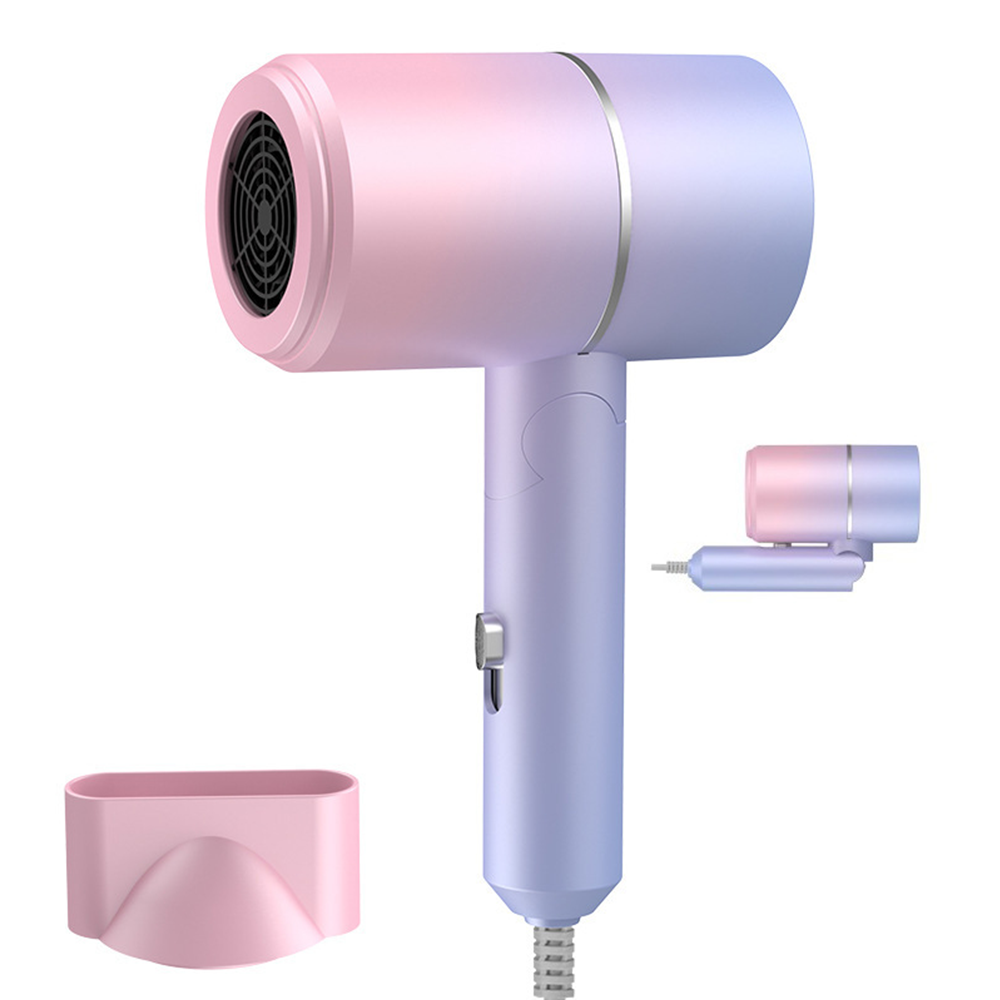 (White) Hair Dryer Professional Household Electric Negative Ionic Blower 7000 rpm Foldable UK