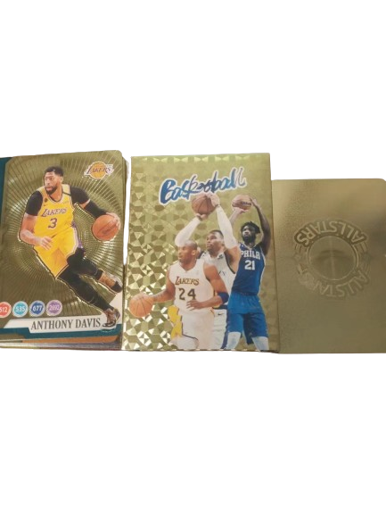 Basketball Star Card NBA Cards Basketball Card Trading Card Gold Foil Cards Collection Cards Box 55PCS Trading Cards for Kids Boys Fans Birthday Party