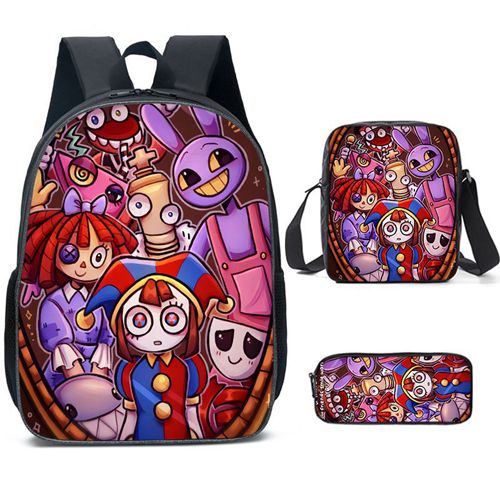 The Amazing Digital Circus Backpack for Kid Shoulder School Book Bag Boys Casual Daypacks with Pencil Case